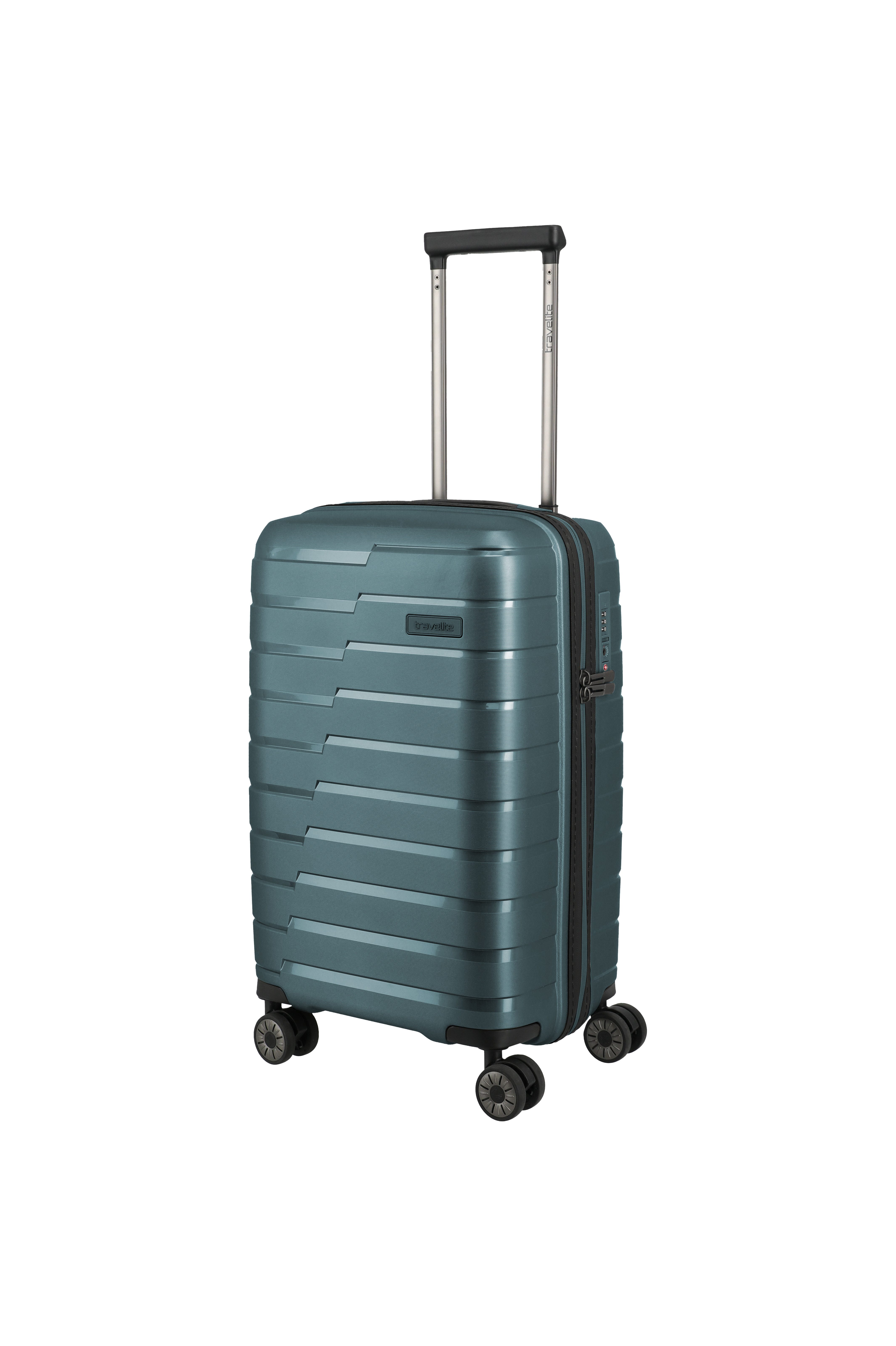travelite Trolley AIR BASE Reisekoffer Hartschale, 4 Rollen, widerstandsfähiges Material und cleverer Innenaufteilung
