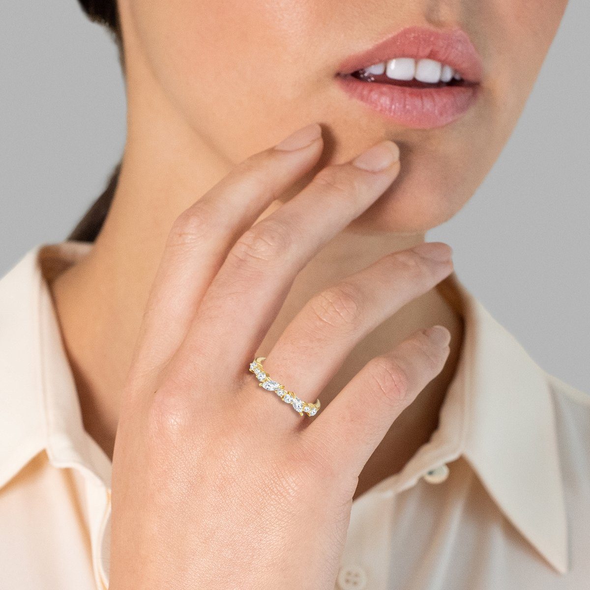 Glanzstücke München Silberring gelbgold, Ring Sterling günstig online kaufen