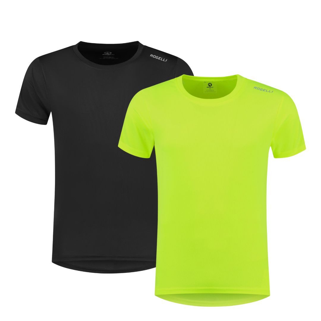 Rogelli Funktionsshirt Herren Laufshirt 2er-Pack Kurzarmshirt