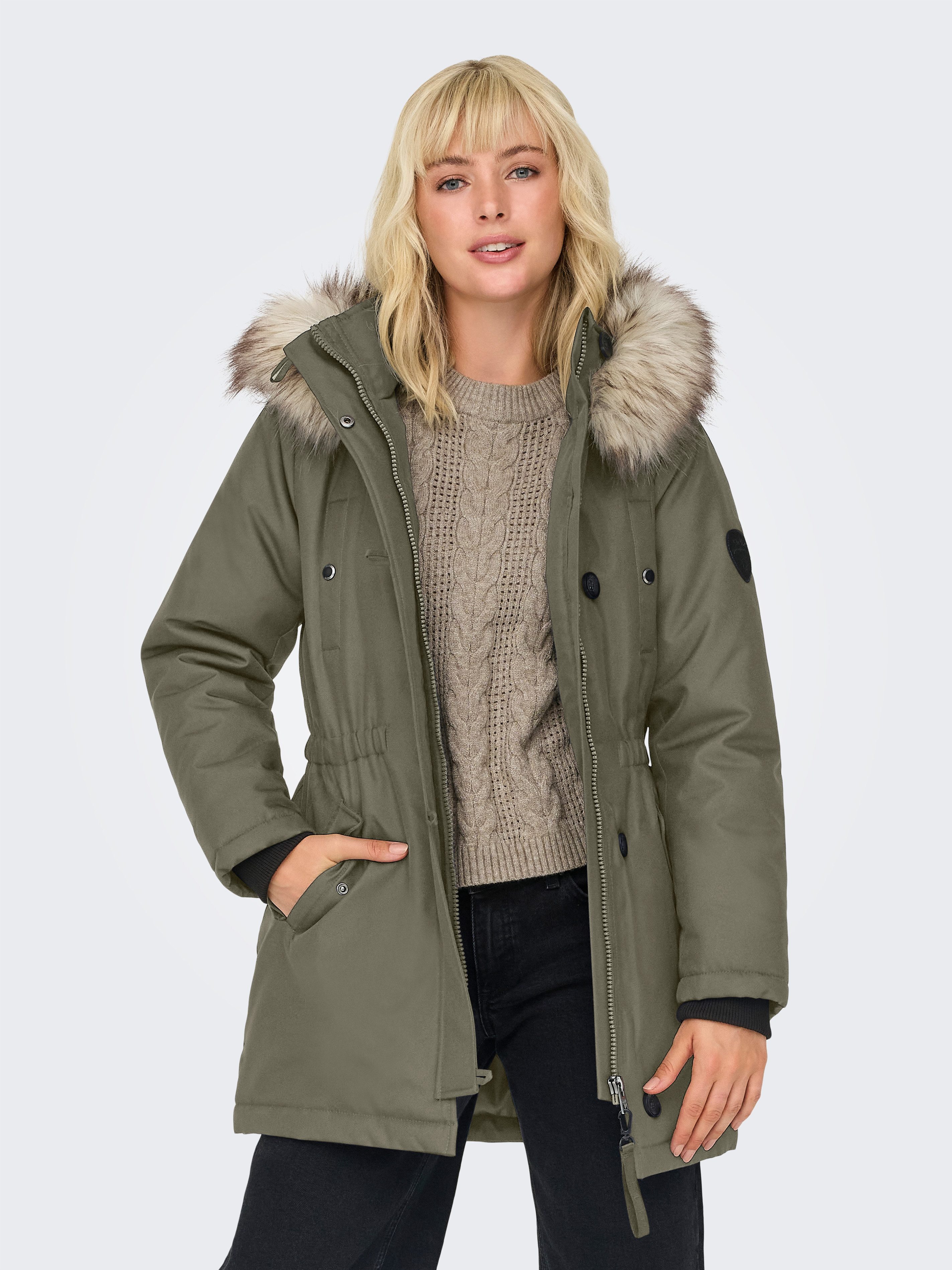 ONLY Parka ONLIRIS FUR WINTER PARKA LIFE CC OTW mit verdeckter Knopfleiste günstig online kaufen