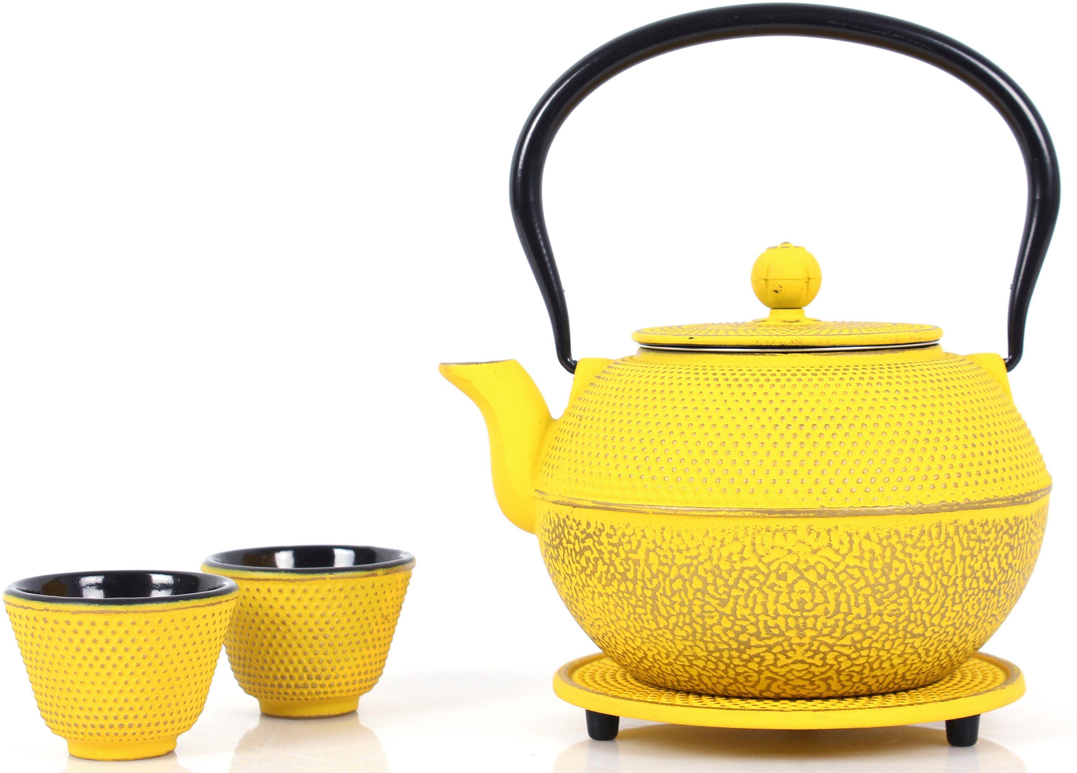 ECHTWERK Teeservice (4-tlg), 2 Personen, Gusseisen, Gusseisen, im Vintage-Design, 1,1 Liter, mit abnehmbarem Sieb