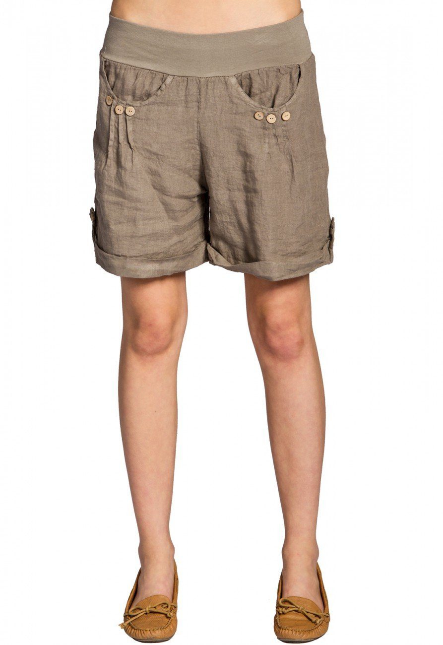 Caspar Shorts BST002 Damen Leinen Shorts