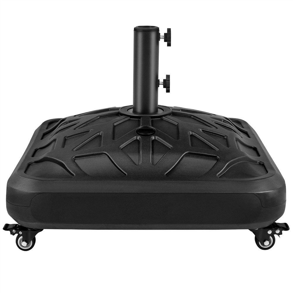 Yaheetech Schirmständer Befüllbare Schirmbasis mit Feststellbaren 360°-Rollen, Sonnenschirmfuß mit Halterung für Schirmstange von ø38 & 48 mm