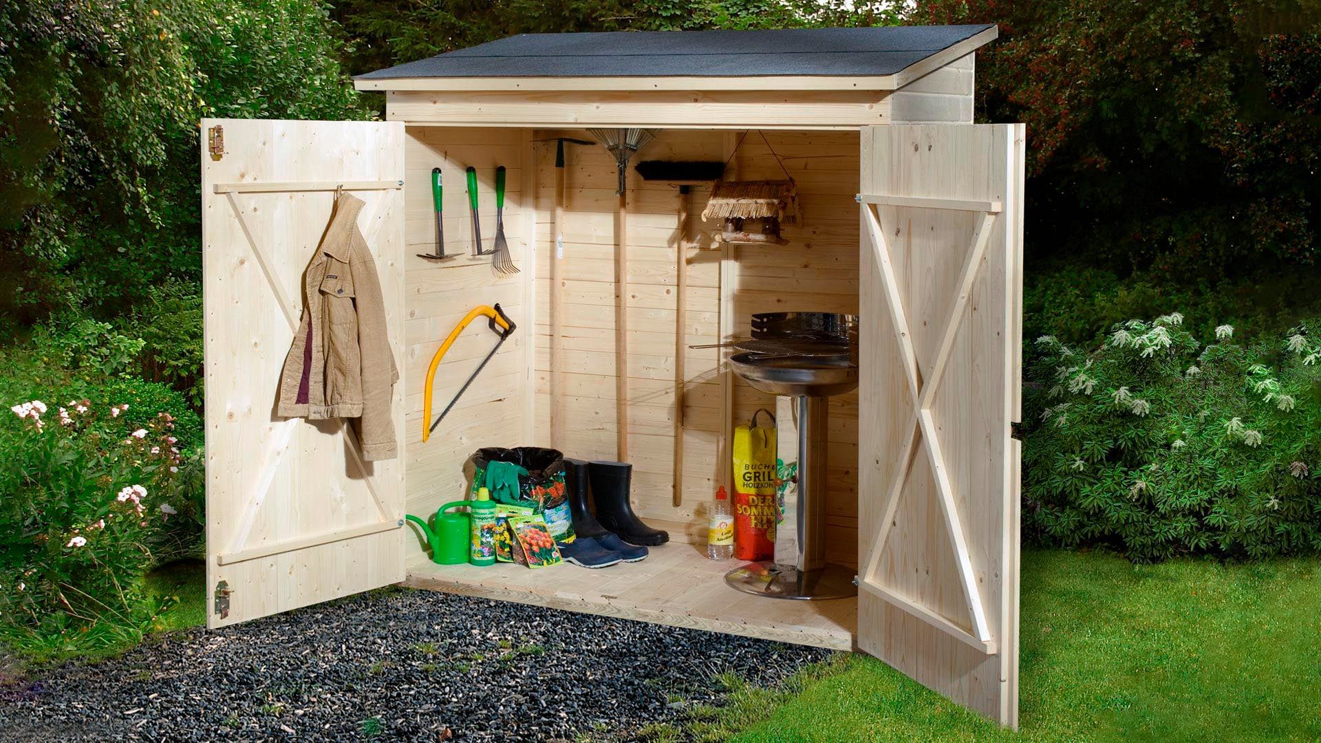 weka Geräteschrank Garten-/Terrassenschrank 361 Gr.2 Flachdach, 14mm