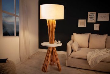 riess-ambiente Stehlampe SERVANT 153cm natur / weiß, ohne Leuchtmittel, Stehleuchte · Massivholz · Maritim · Handarbeit · Tisch · Wohnzimmer