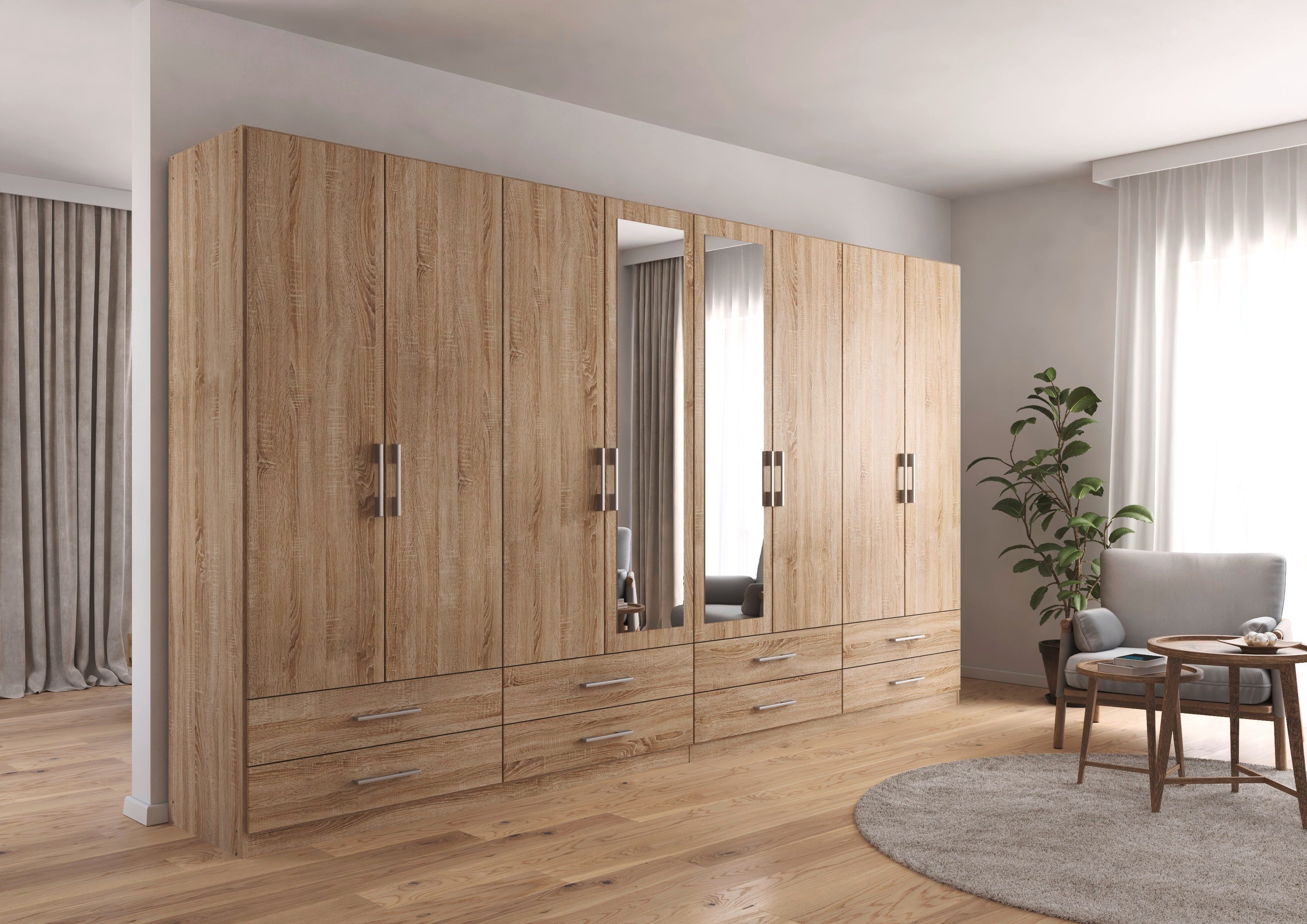 rauch Kleiderschrank Schrank Garderobenschrank Mehrzweckschrank Schlafzimmer HERSBRUCK (3 verschiedene Ausstattungen BASIC/CLASSIC/PREMIUM (inkl. SOFT-CLOSE) mi – Bild 2 von 5