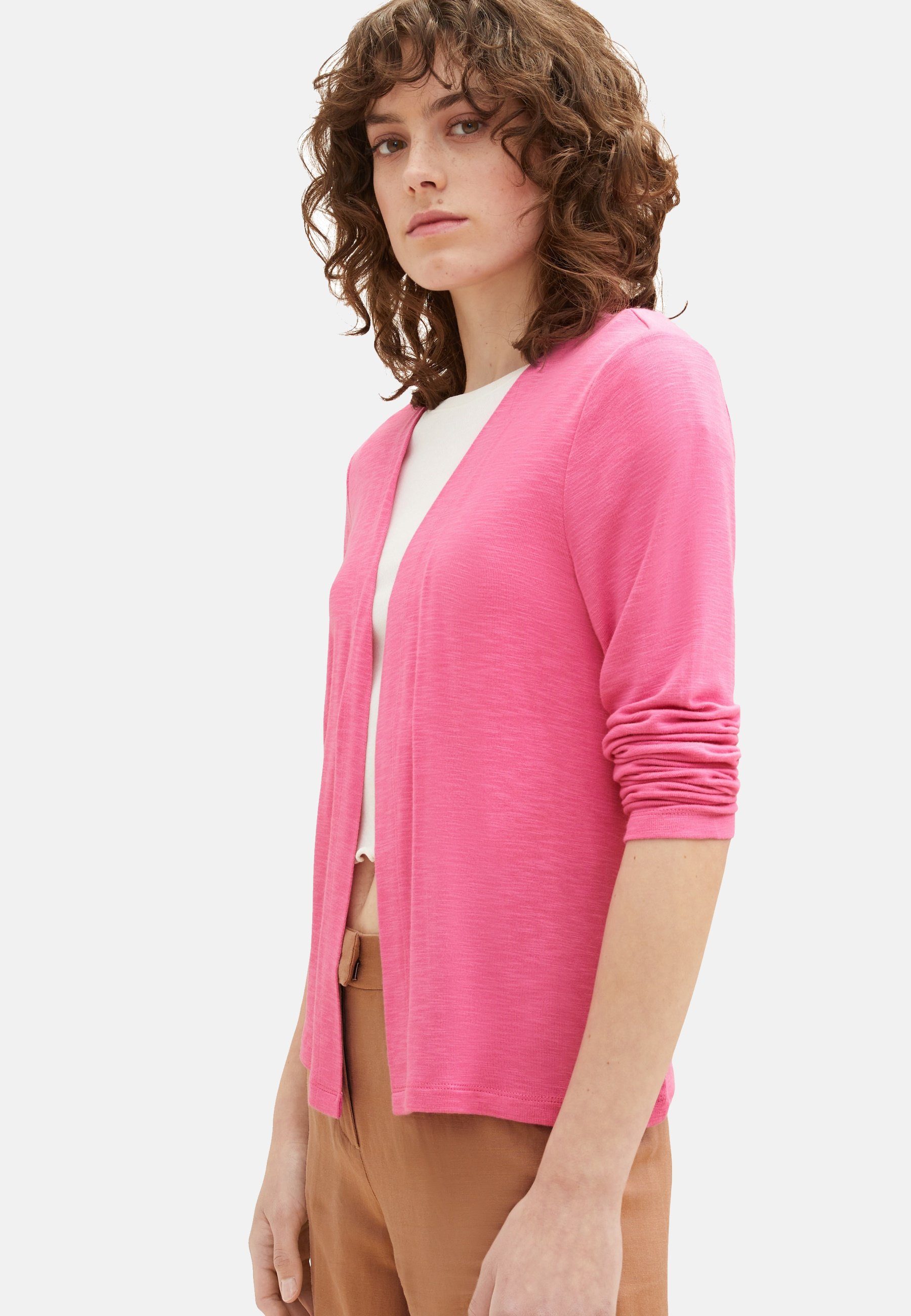 pink Strickjacke (1-tlg) offene TAILOR TOM Cardigan Strickjacke