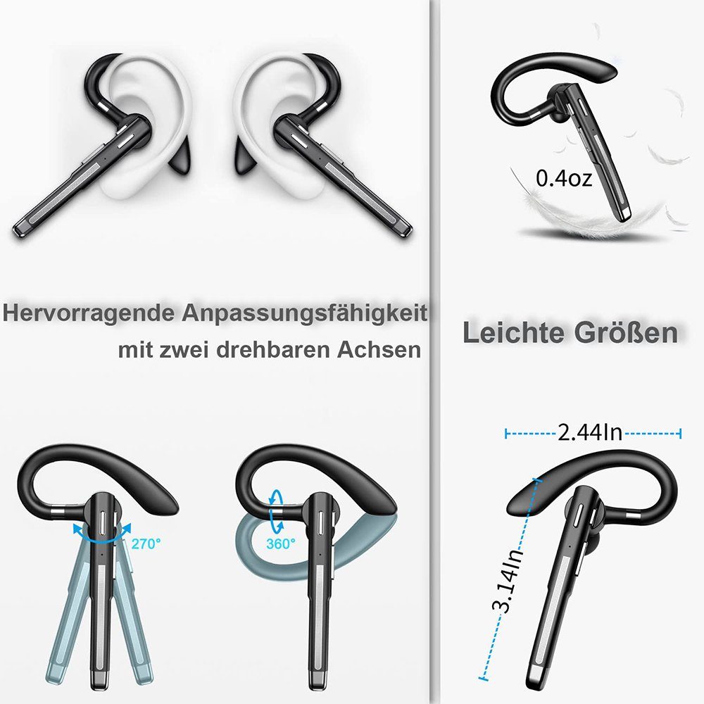 mit Bluetooth-Headset GelldG Mikrofon Bluetooth-Kopfhörer