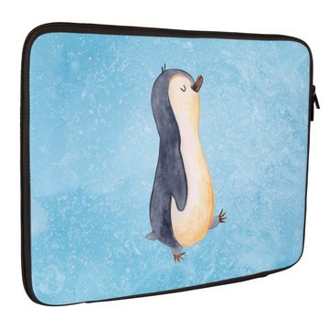 Mr. & Mrs. Panda Laptop-Hülle 20 x 28 cm Pinguin marschieren - Eisblau - Geschenk, Tasche, Computer, Für Reisen optimiert