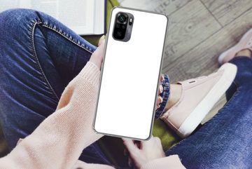 MuchoWow Handyhülle Weiß - Farben - Neutral, Phone Case, Handyhülle Xiaomi Redmi Note 10, Silikon, Schutzhülle