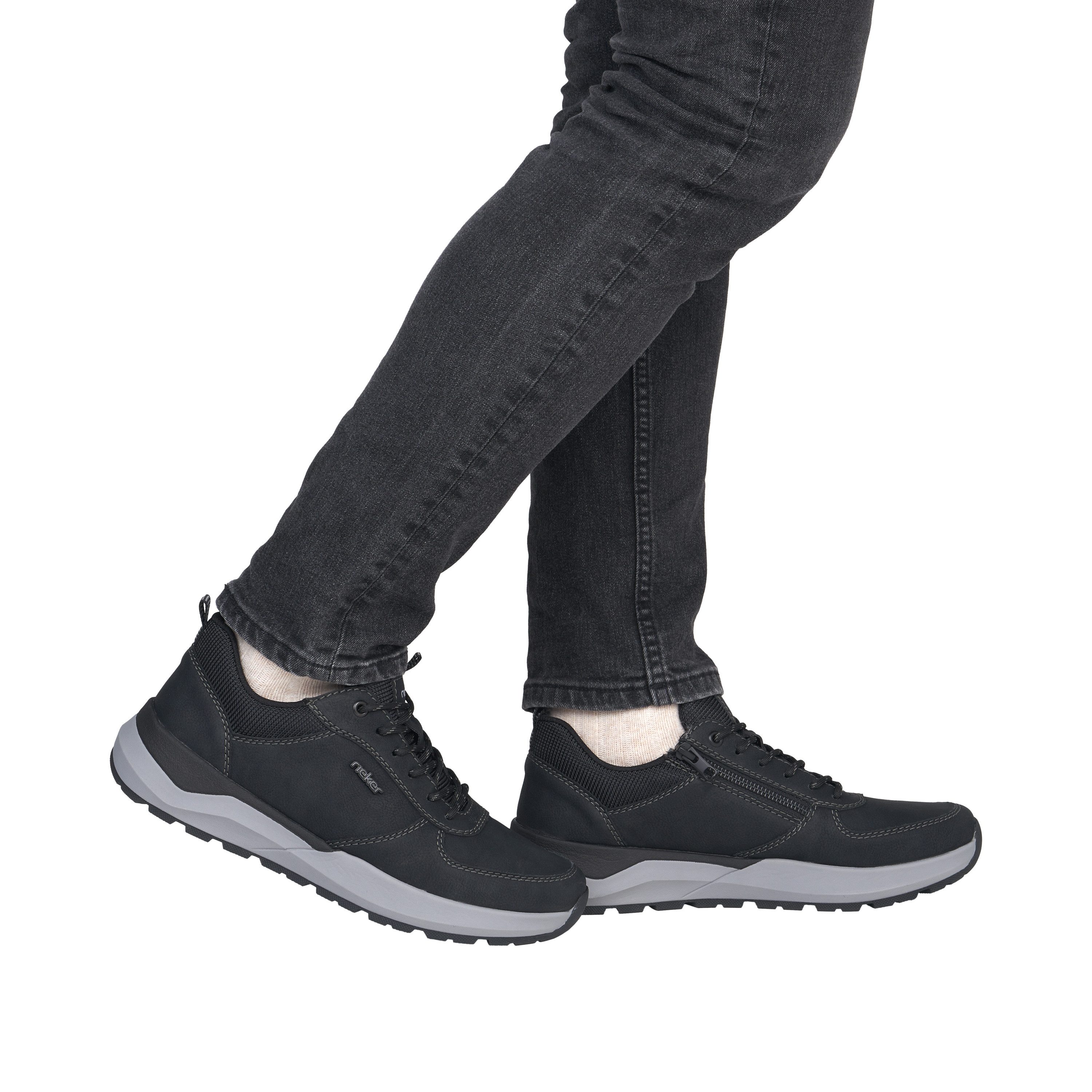 Rieker Sneaker Halbschuh, Schnürschuh, Freizeitschuh mit Kontrastnähten
