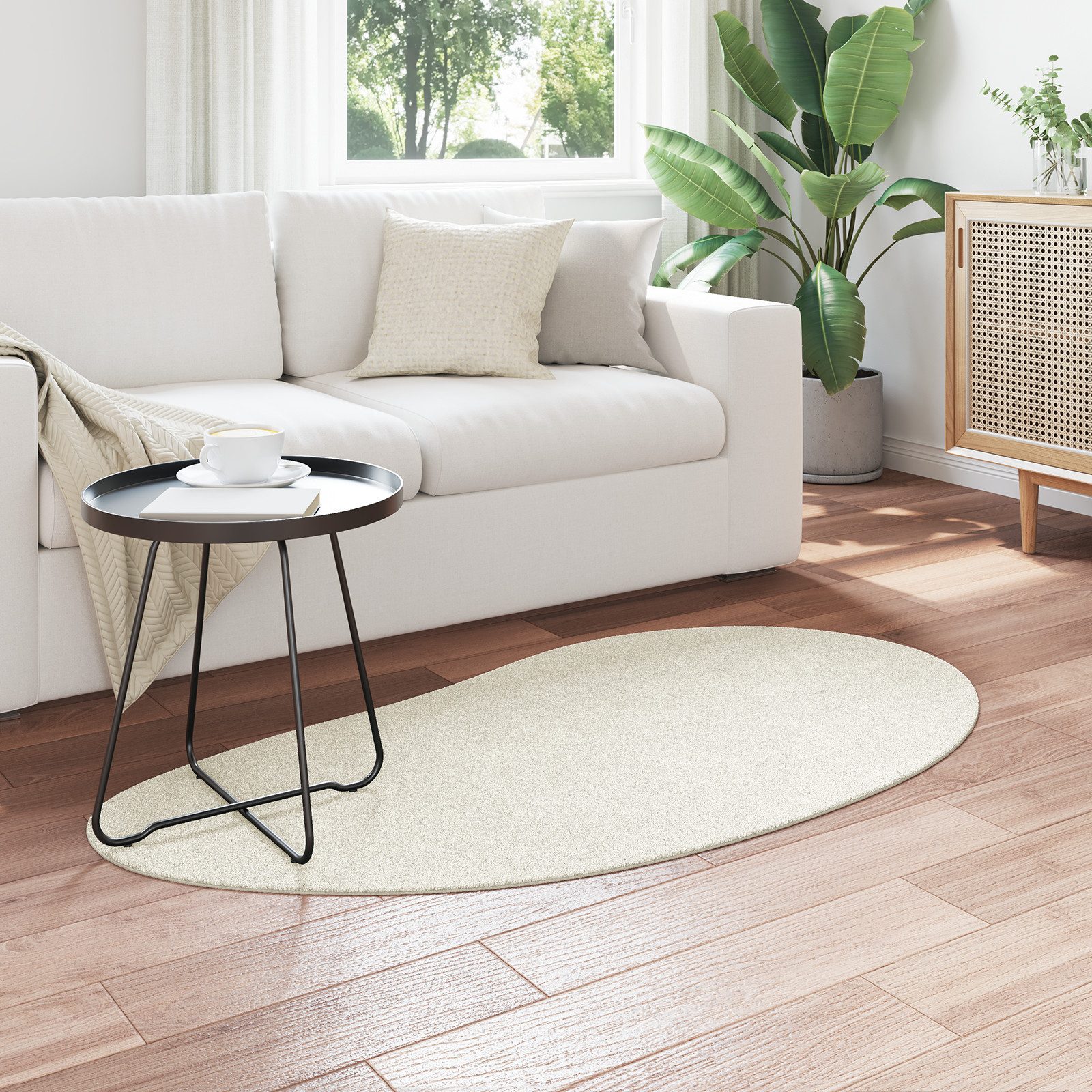 vidaXL Teppich Bereichsteppich Creme 80x150 cm günstig online kaufen