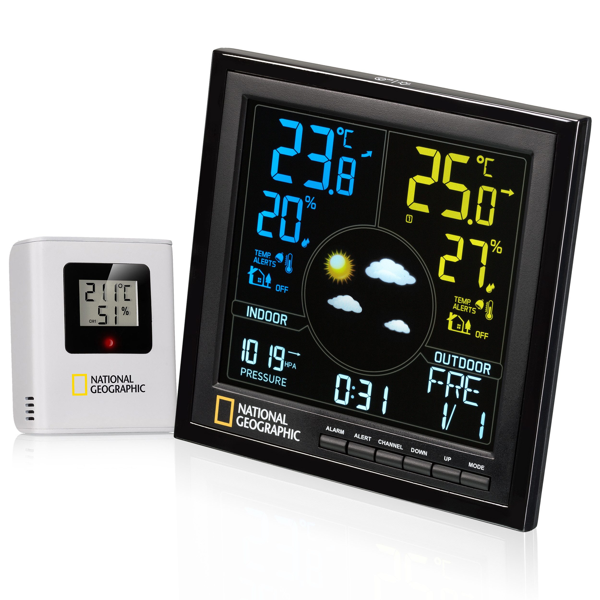 NATIONAL GEOGRAPHIC NATIONAL GEOGRAPHIC VA Farb-Funkwetterstation Wetterstation