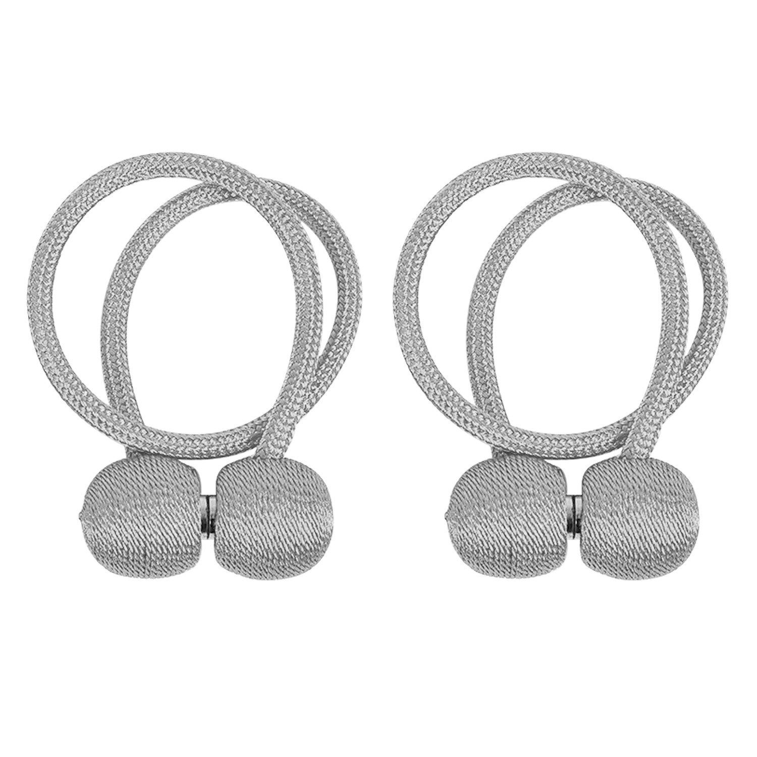 Intirilife Raffhalter, (2-teiliges Set Raffhalter Gardinenklammer in Grau, günstig online kaufen