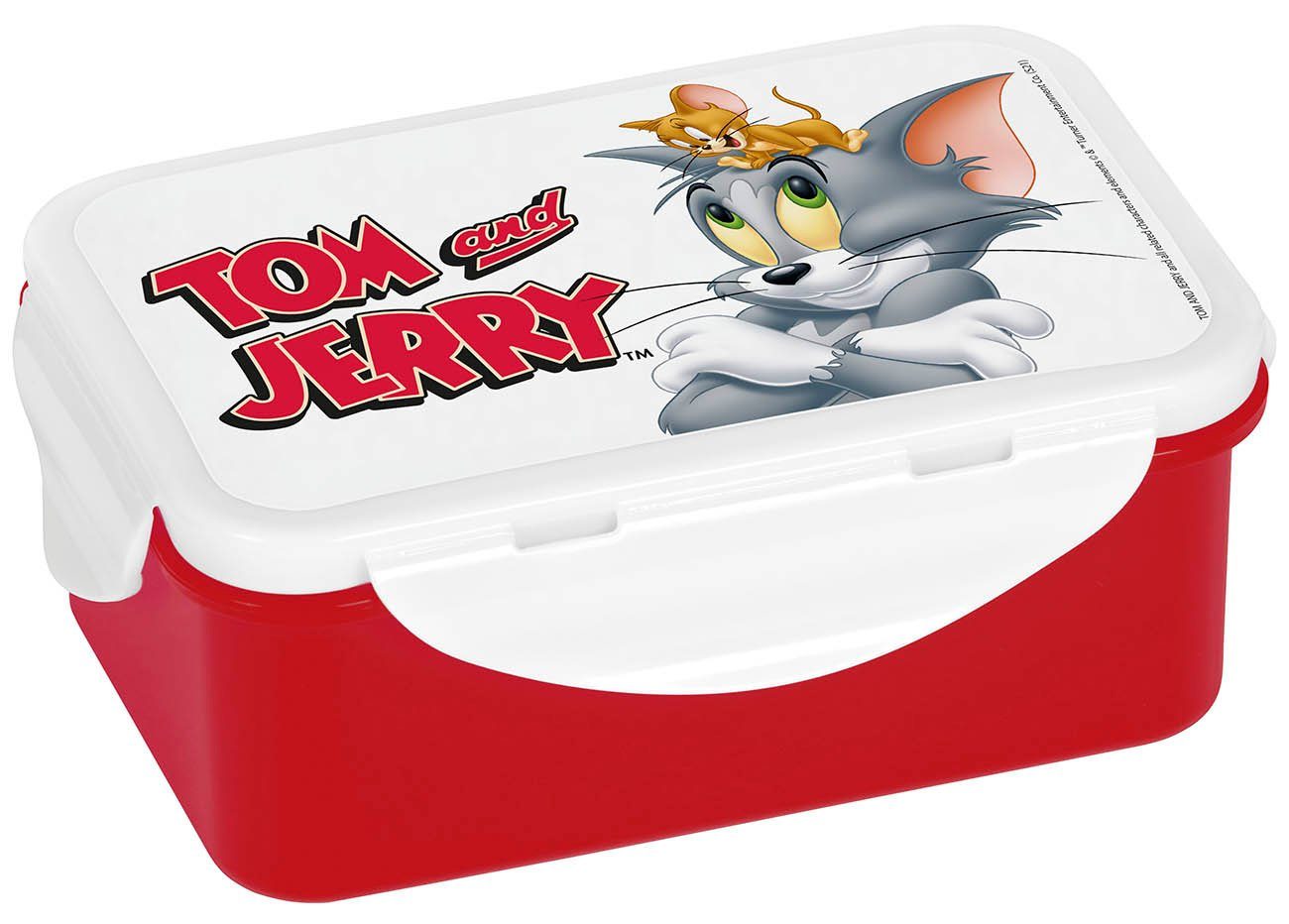 Geda Labels GmbH Lunchbox Tom & Jerry, PP, (1-tlg), Rot, 16x10,5x6,5cm, spülmaschinengeeignet