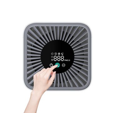 Clanmacy Kombigerät Luftbefeuchter und -reiniger Air Purifier Entfernt Purifi größe: 20 m², Luftqualitäts-feedback, mit UV-keimtötende Lampe 99,97% Partikel, CADR 90m³/h, für 20 m² Räume, 3in1-Hochleistungsfilter, Primärfiltration + HEPA (H11) + Aktivkohle-Baumwolle