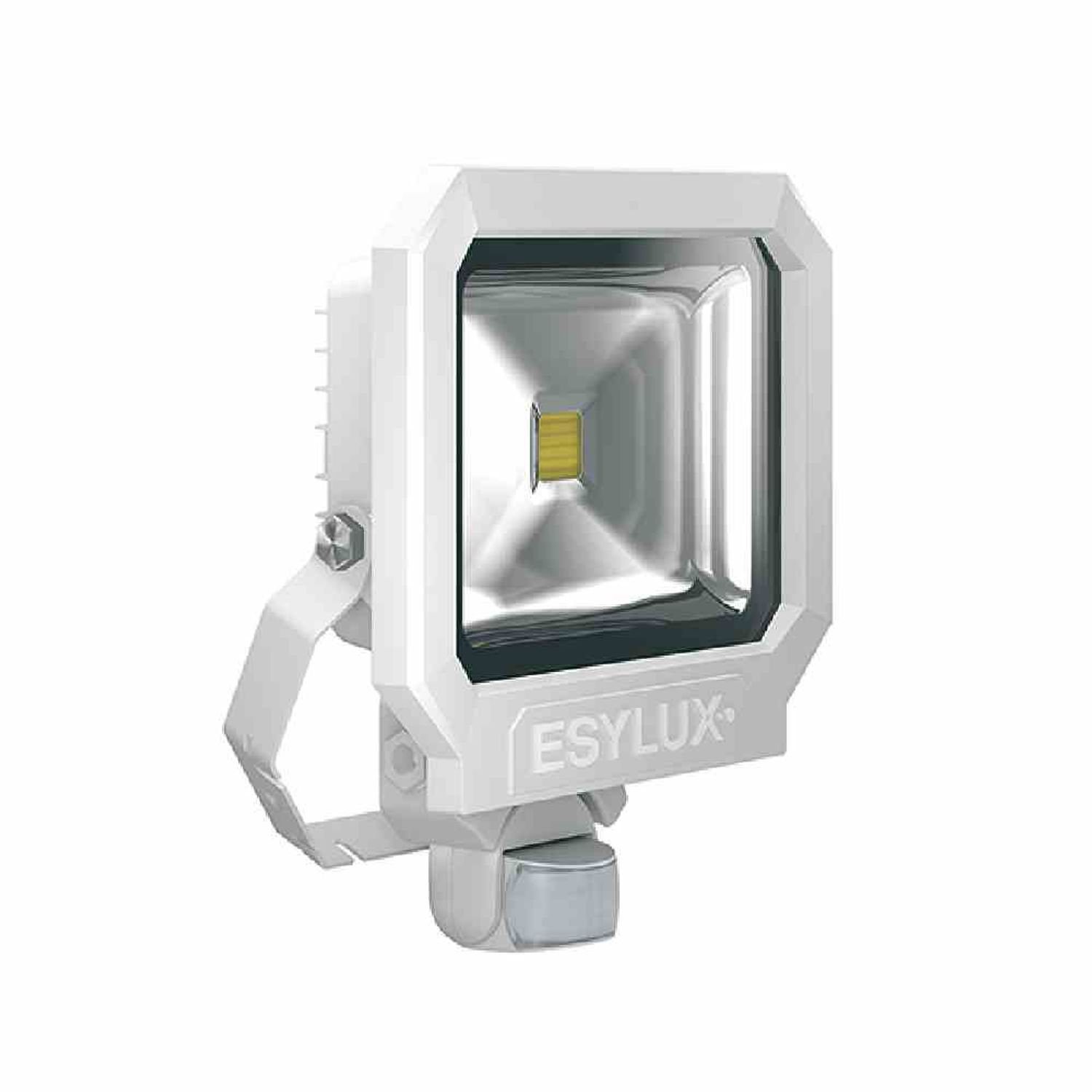 ESYLUX Wandleuchte OFL/AFL SUN LED-Strahler 50W 1 LED weiß matt + Bewegungsmelder