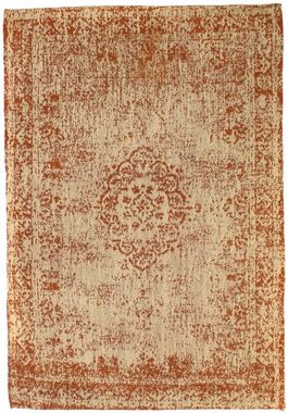 Wollteppich Vintage Teppich handgetuftet beige, morgenland, rechteckig, Höhe: 7 mm, Vintage Design