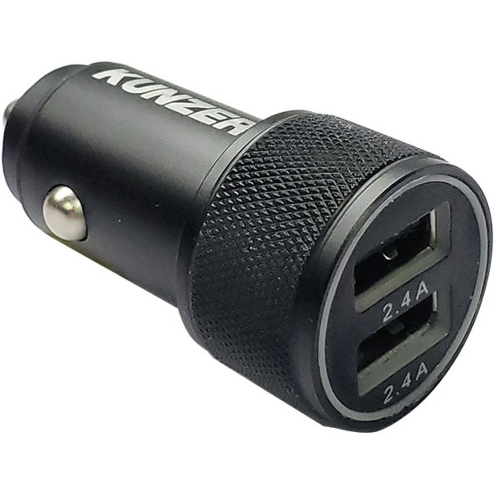 Kunzer Kfz-Relais Kunzer USB-Autoladeadapter 12V Belastbarkeit Strom max.=4.8  A 12 V