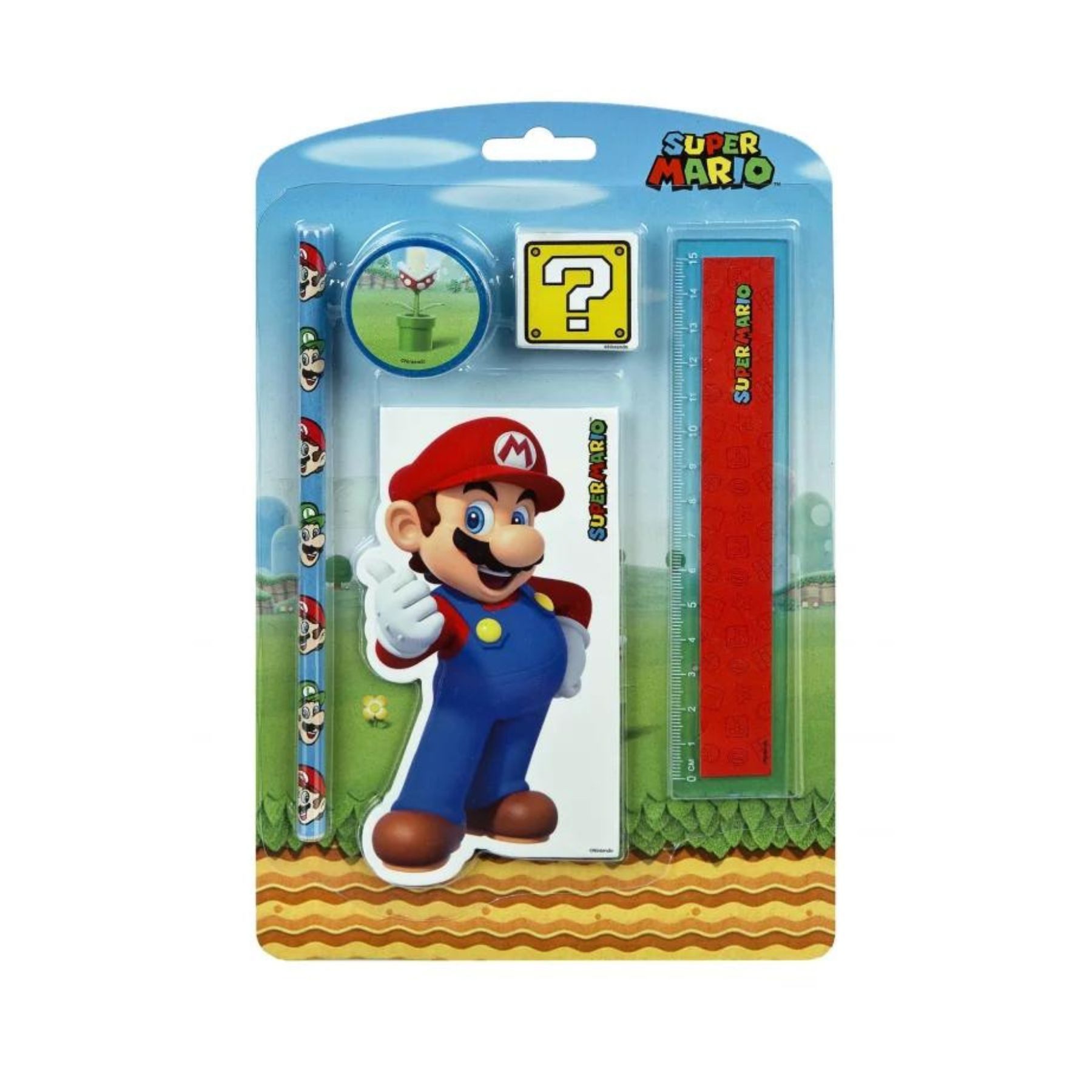 Super Mario Bleistift 5-teiliges Schreibset – Perfekt für Schule und Freizeit