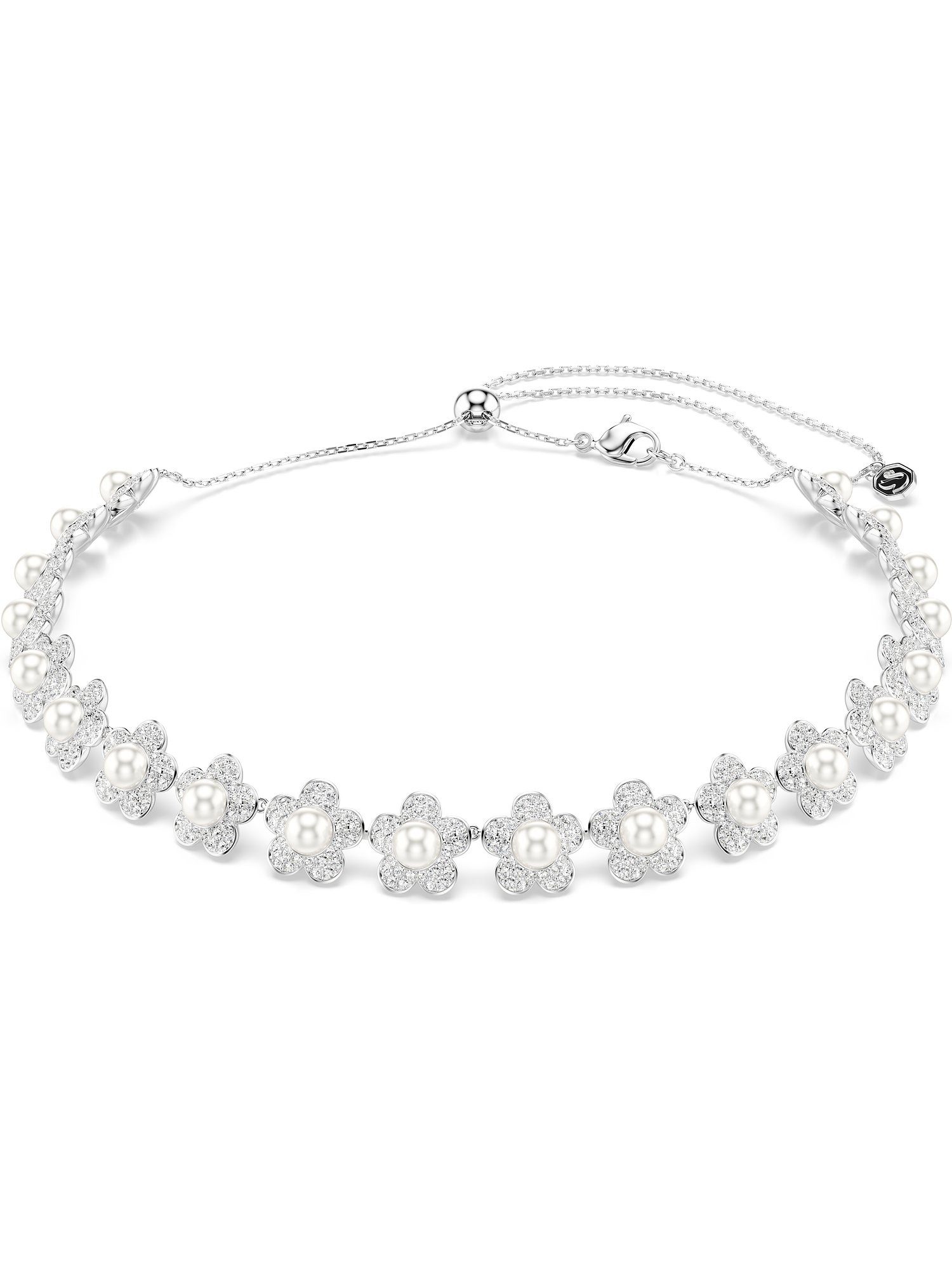 Swarovski Collier Swarovski Damen-Kette Metall Swarovski-Kristall