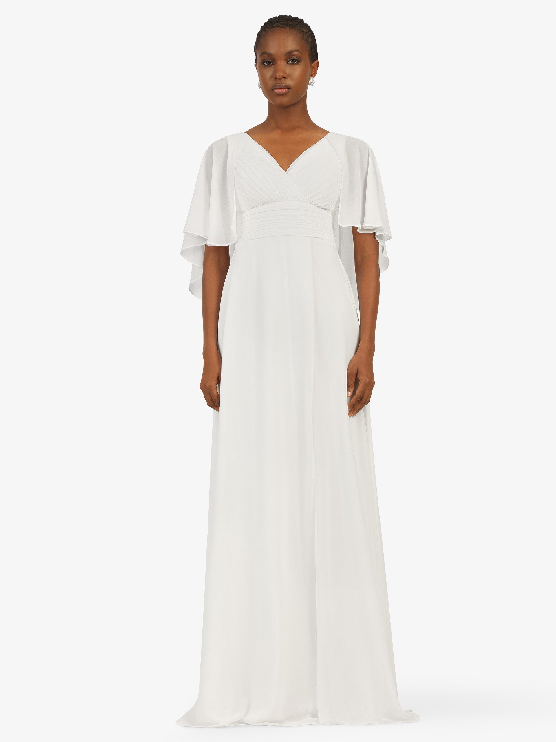 Kraimod Abendkleid mit Flügelärmeln & Falten-Top günstig online kaufen