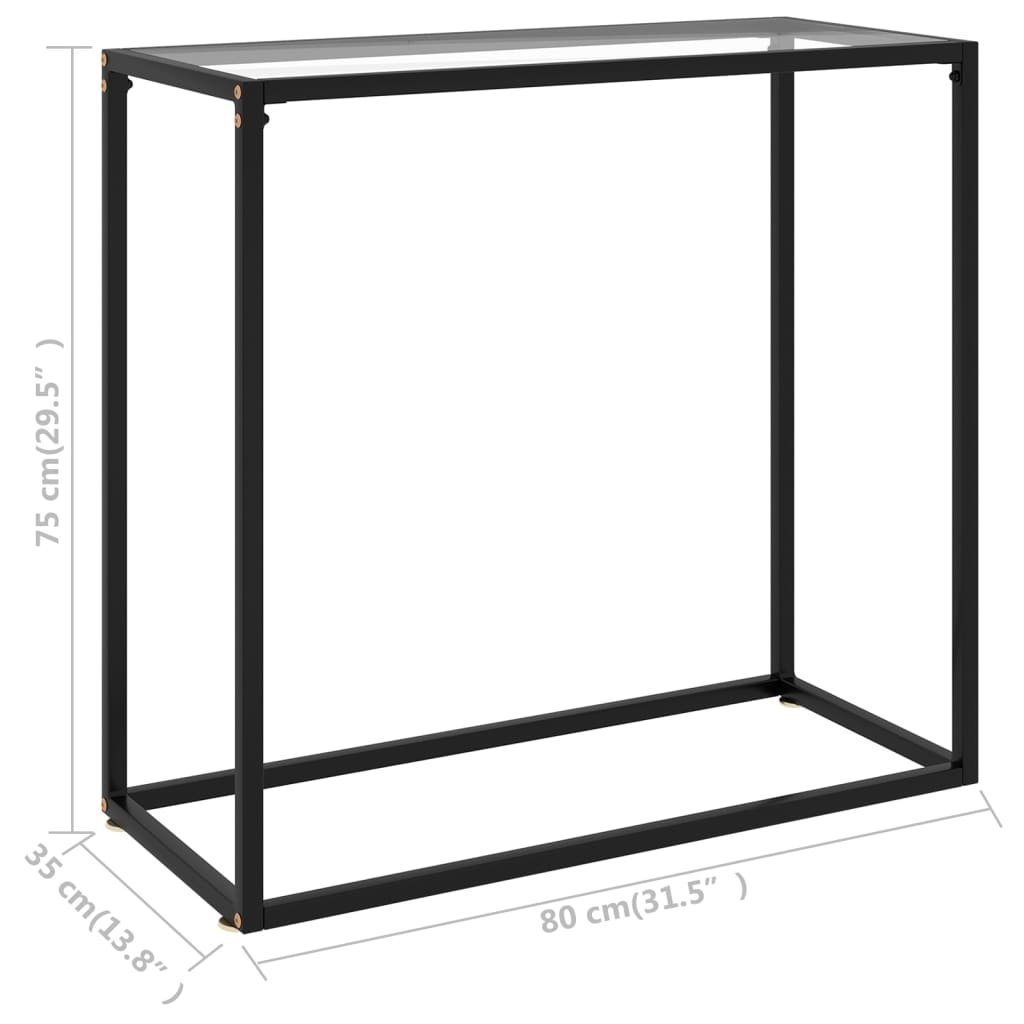 möbelando Beistelltisch Andernach cm), aus Glasböden (LxBxH: Stahl Transparent in 80x35x75 mit
