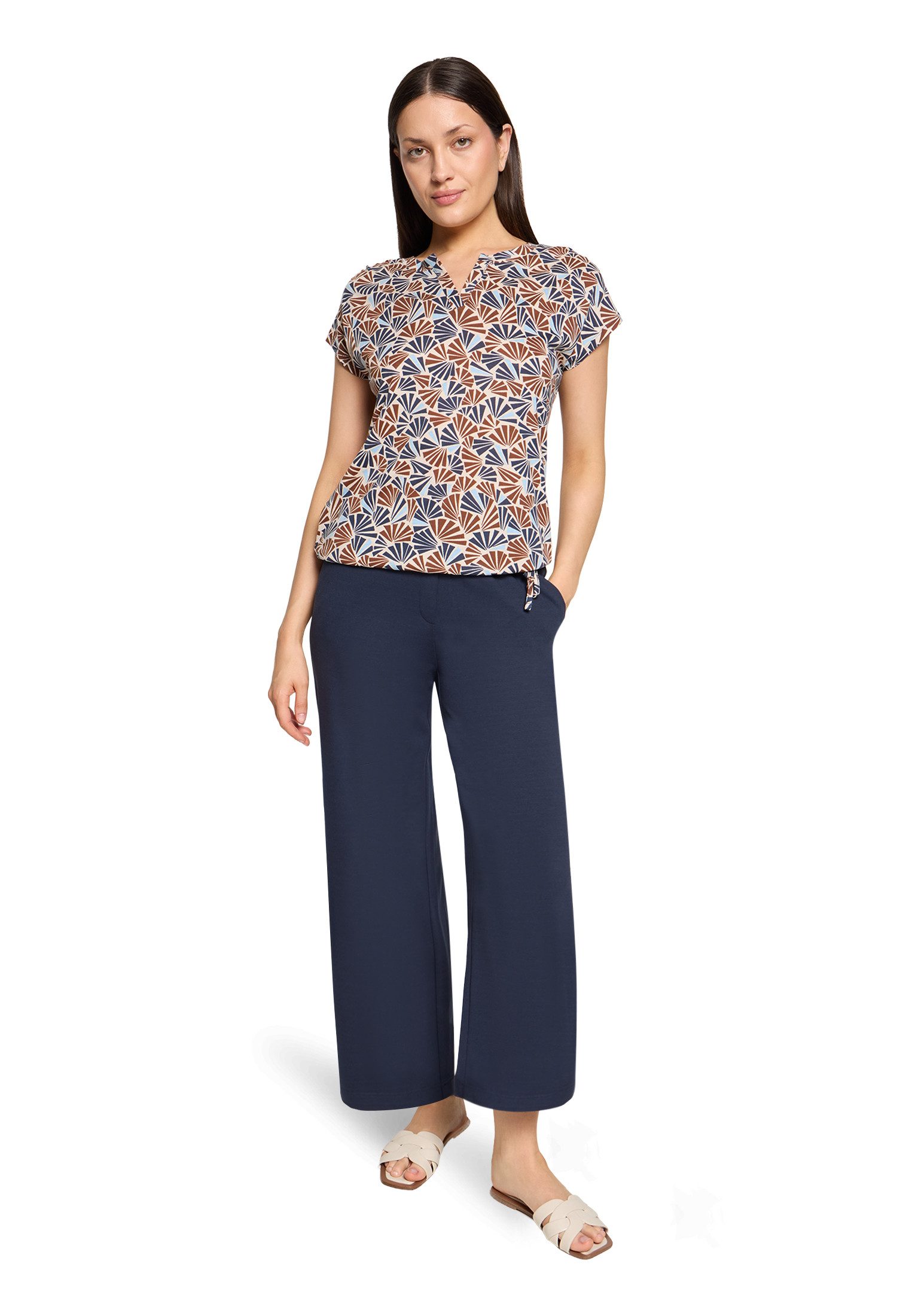 Betty&Co Kurzarmshirt Damen mit Tunnelzug (1-tlg)