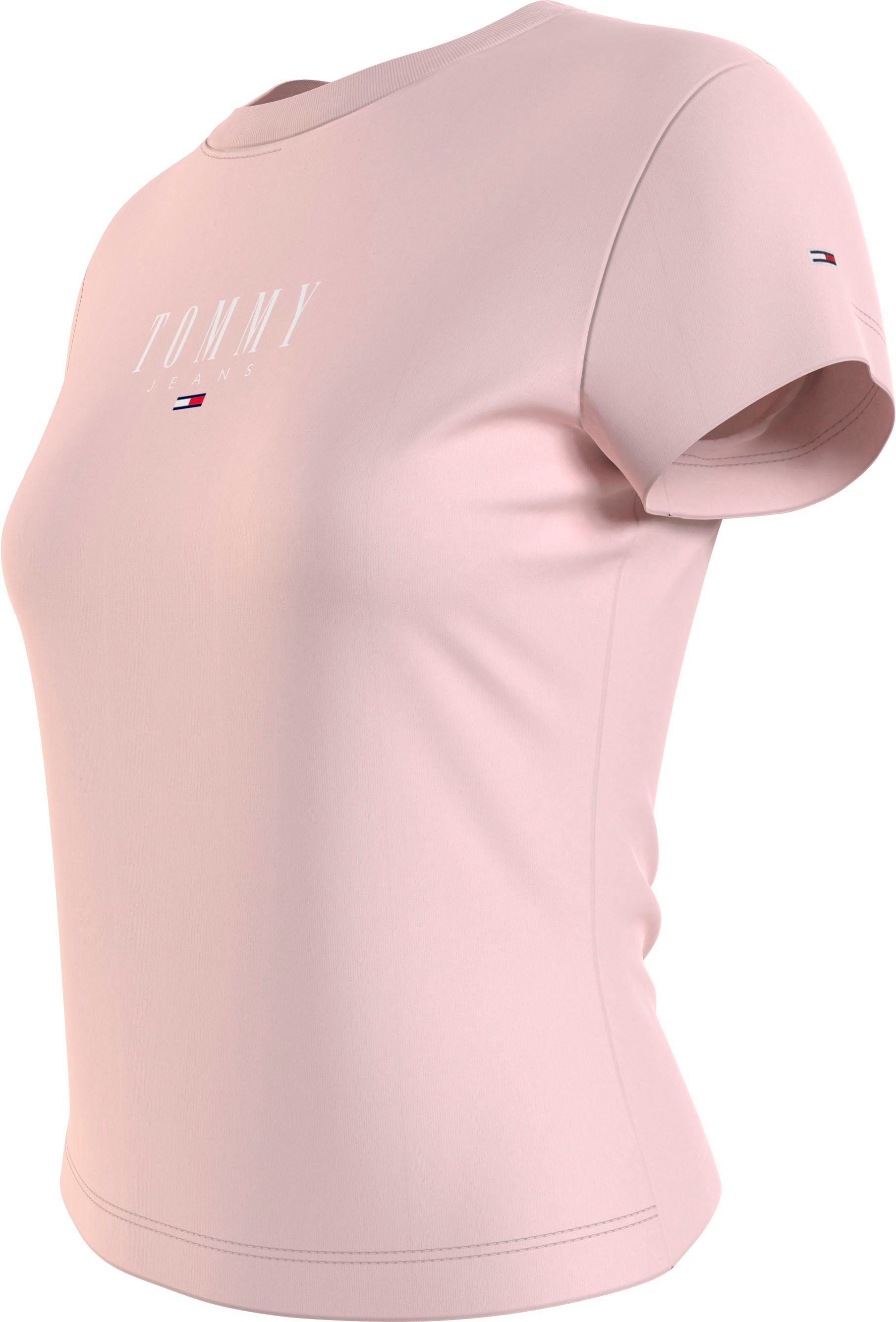 Tommy Jeans BBY LOGO Logodruck TJW mit Logostickerei und Faint-Pink ESSENTIAL T-Shirt 2