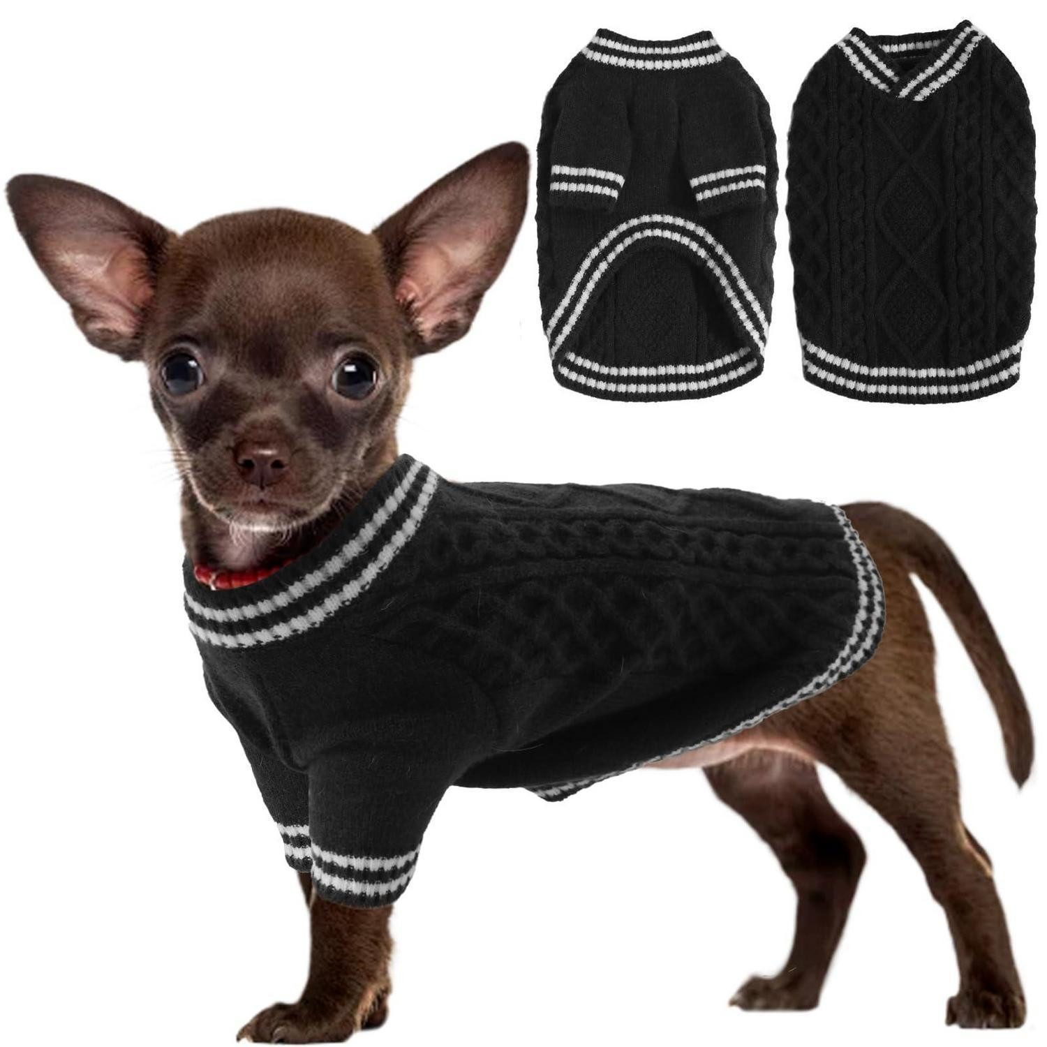 LuxusKollektion Hundepullover Hundepullover Klassik College Schwarz S