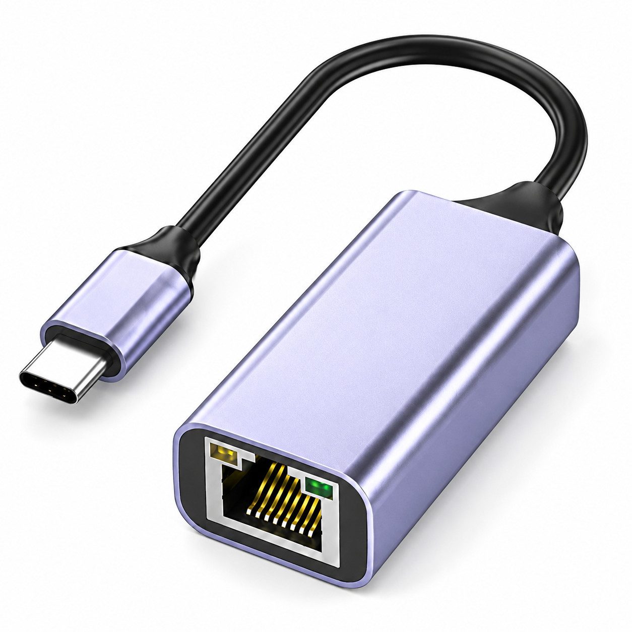 XEOOCE USB-C LAN Adapter, Gigabit Ethernet Netzwerkadapter, Laptop Netzwerk-Adapter DVI-D zu USB Typ A