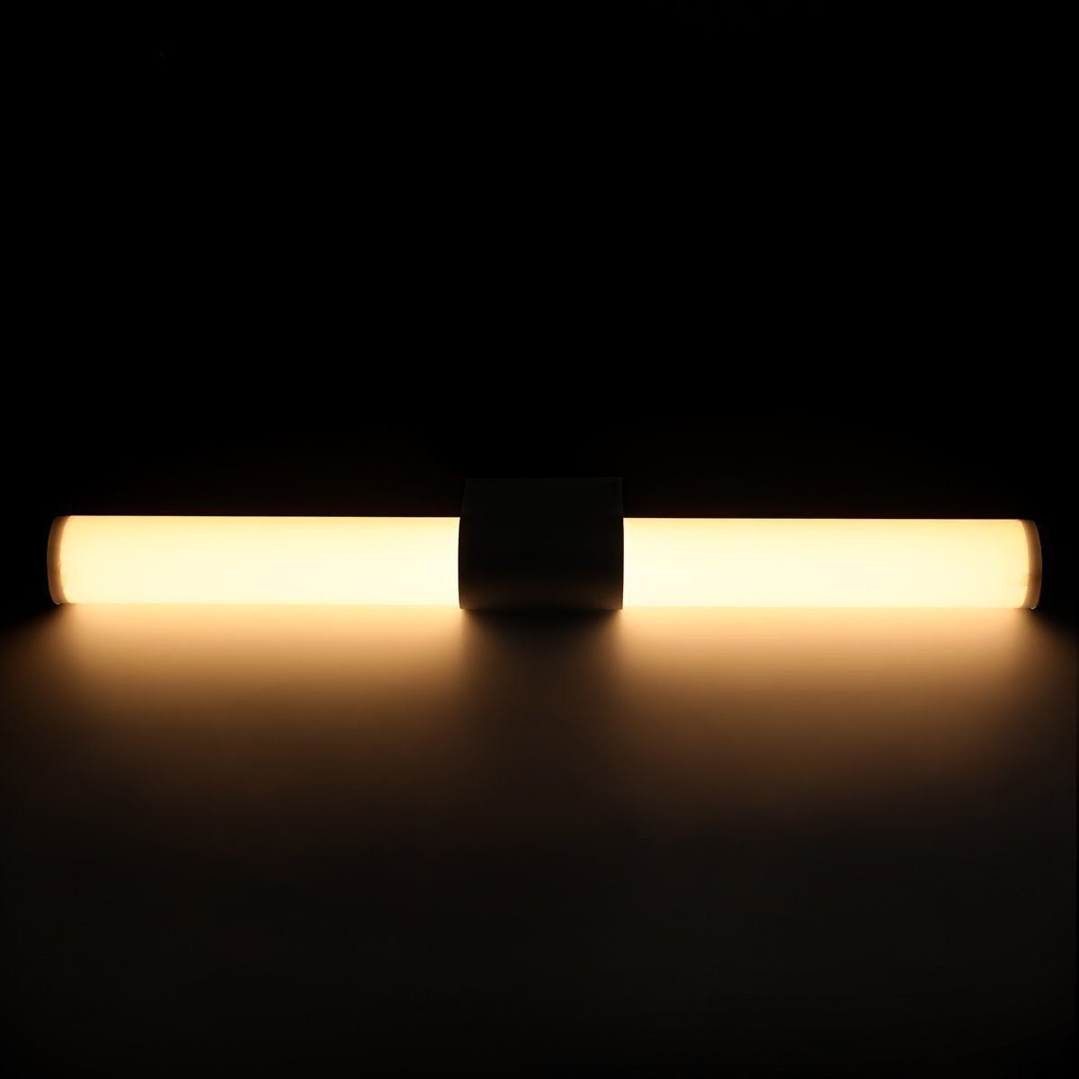 LETGOSPT Spiegelleuchte LED Badezimmer Kalteweiß, Make-up integriert, LED 55CM LED Aufbaulampe Beleuchtung Warmweiß, fest Licht Bad Spiegel-Leuchte Wandleuchte, Ständer Wand Aufbau-Lampe, Kommode