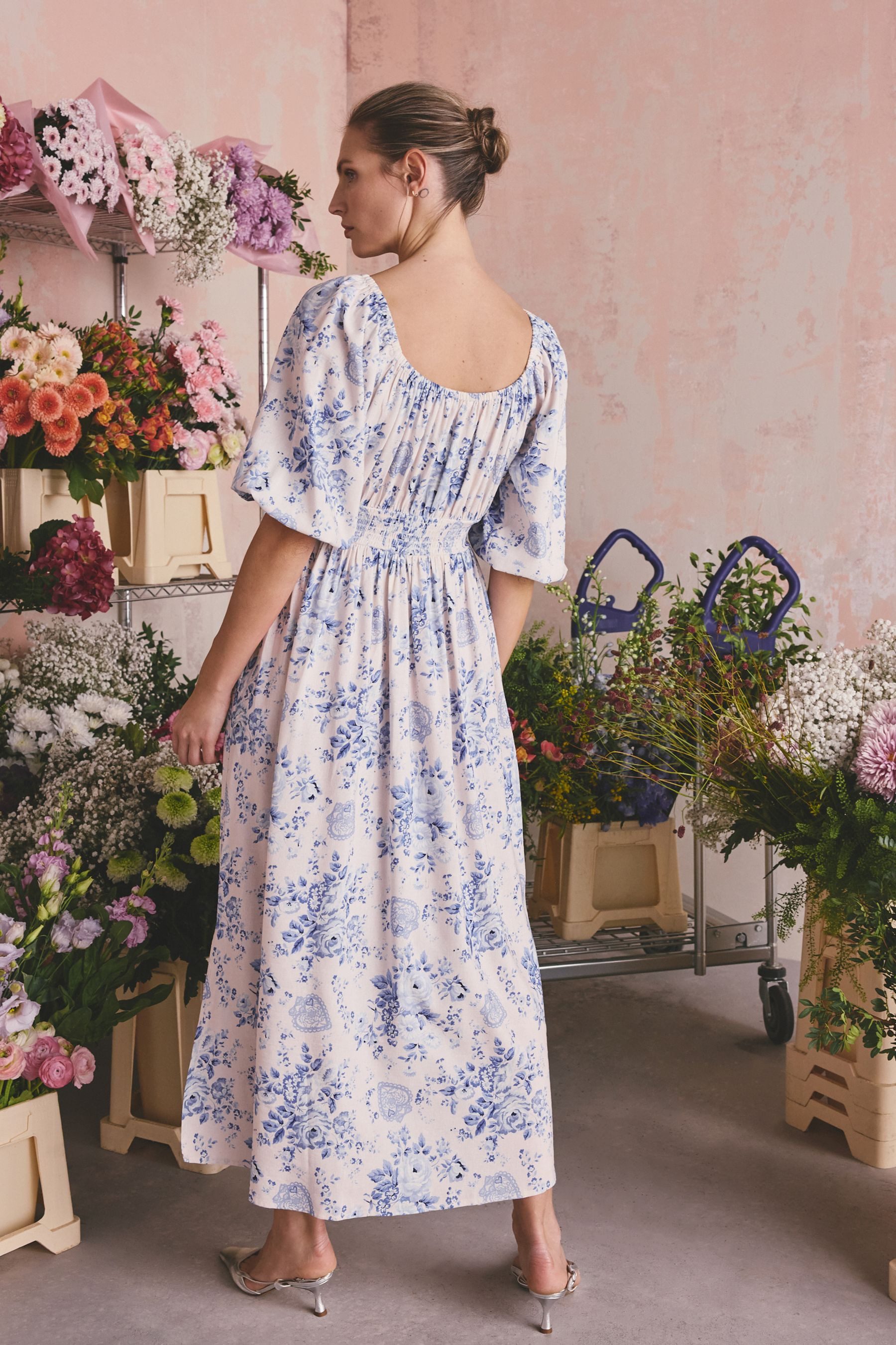 Cath Kidston Maxikleid Cath Kidston Hackney Rose Minikleid + Bindegürtel (1-tlg)