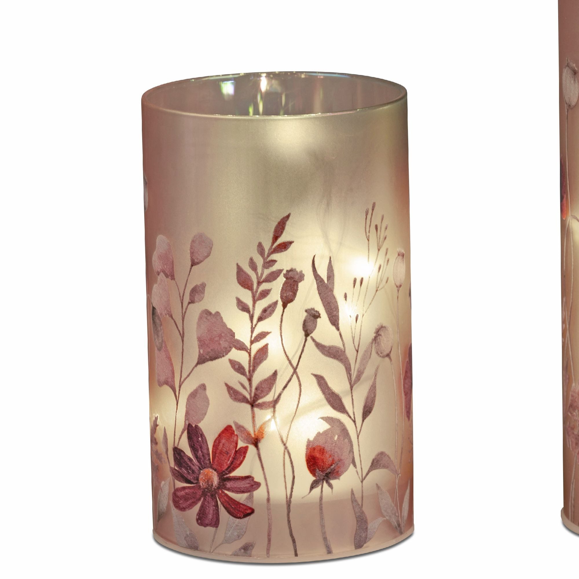 formano Nachttischlampe Herbstzeit, Mit Timerfunktion, Rosa, Motiv: Blumen günstig online kaufen