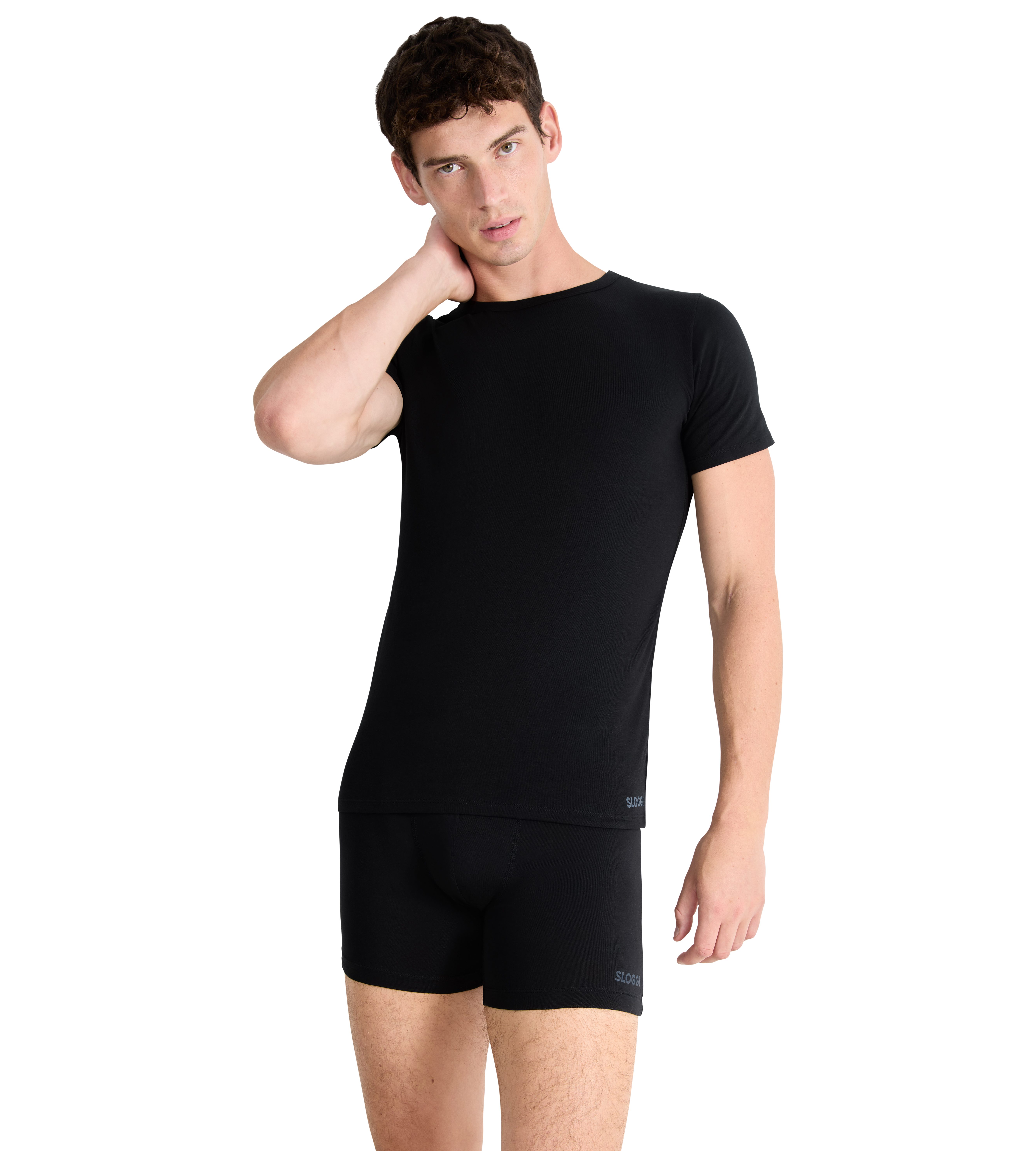 sloggi Unterhemd Men GO ABC 2.0 (2er Pack) mit Rundhals-Ausschnitt, Slim Fit, weich, Baumwollmischung