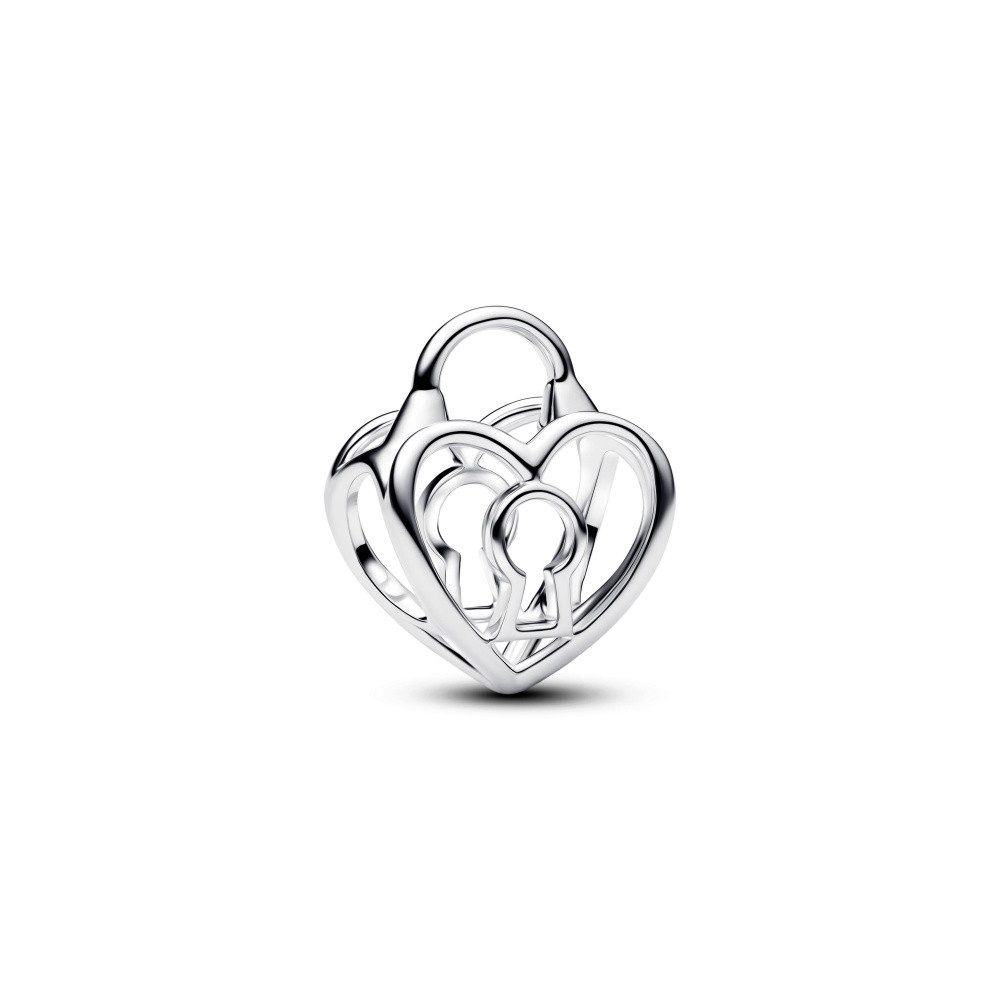 Pandora Charm-Einhänger Pandora Moments Durchbrochenes Herz-Vorhängeschloss Charm 794358C00 (1-tlg)