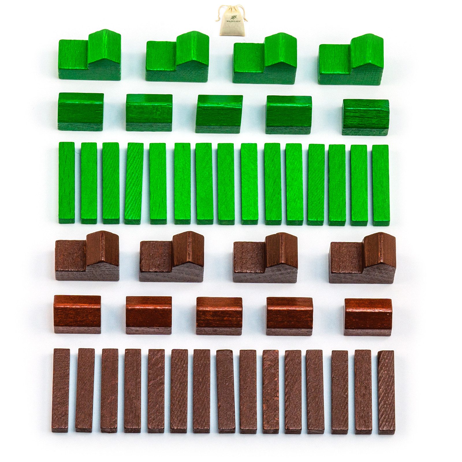 Waldfelsen Spiel – 5-6 Spieler Erweiterung passend für Die Siedler von Catan Holz, Spielmaterial, Verschiedene Sets