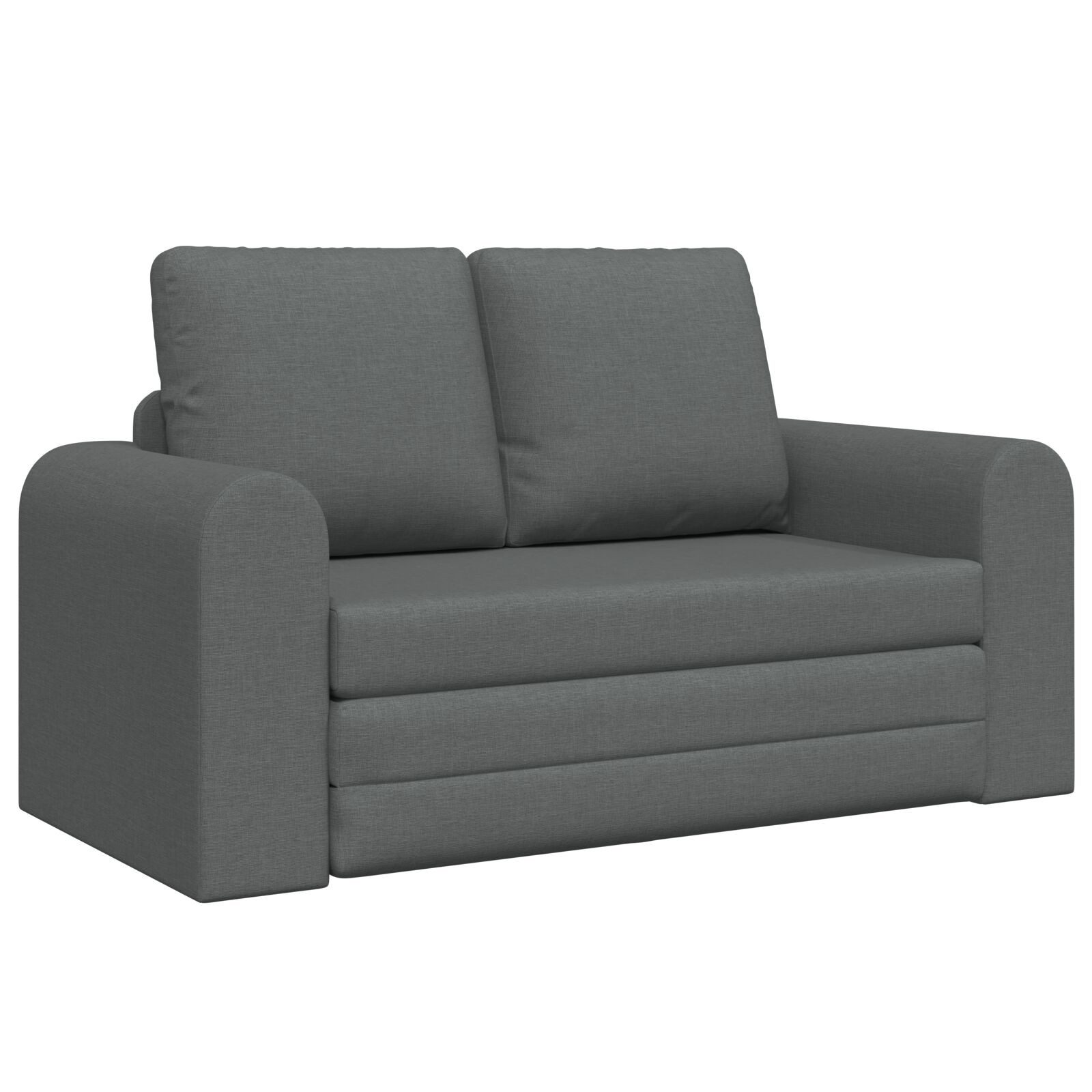 vidaXL Sofa 148 x 71 x 83 cm Boden Schlafsofa 2-in-1 Dunkelgrau 148x71x83 cm Stoff, 1 Teile