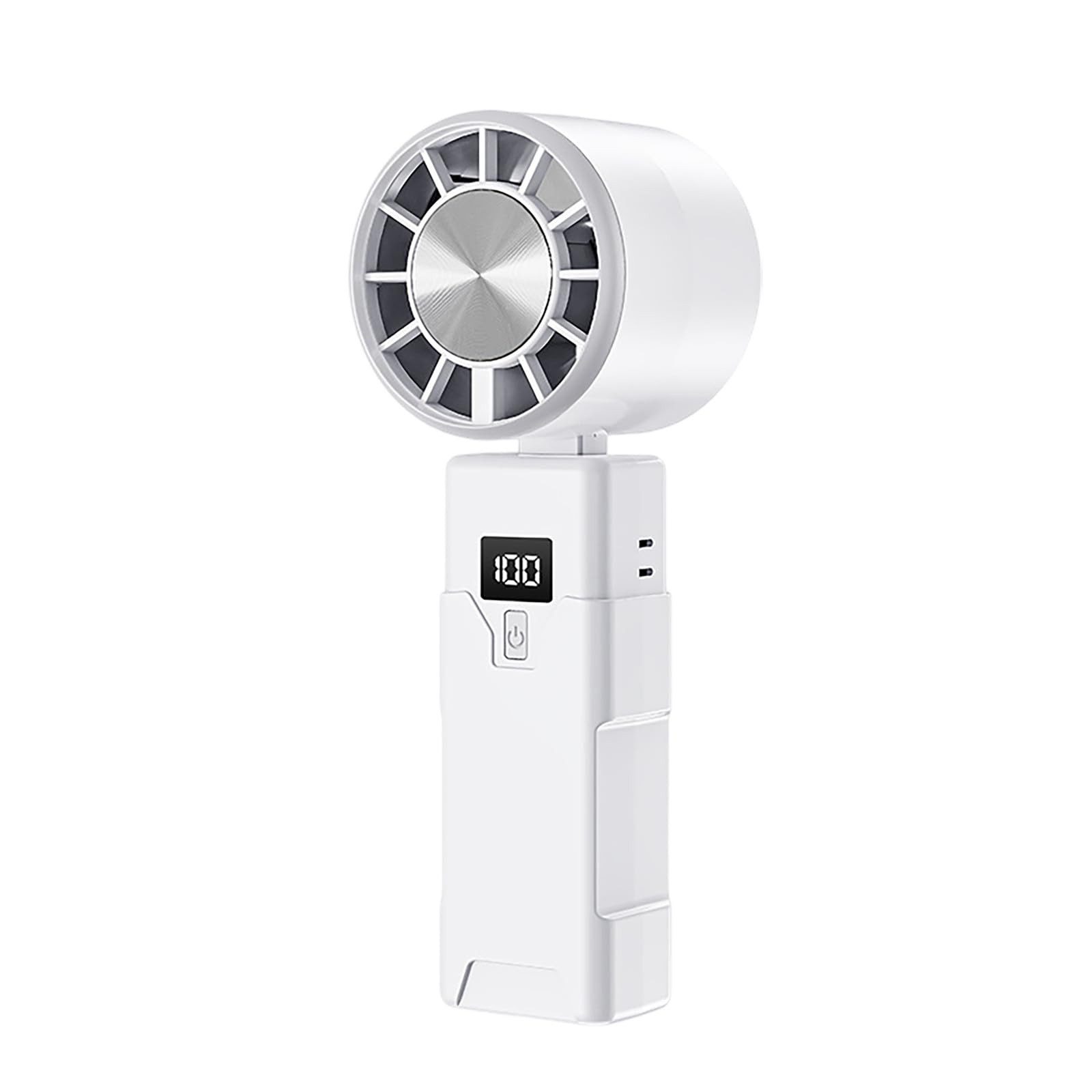 nsihing Handventilator Mini Ventilator USB Tragbarer Akku Ventilator mit LED-Anzeige faltbar, Kompakter persönlicher Ventilator mit 5 Geschwindigkeitsstufen