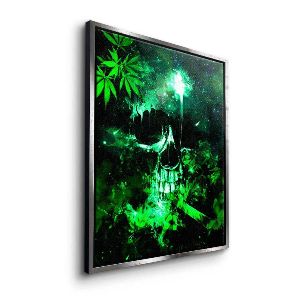 Pop - Motivation Leinwandbild, - Art Premium - Toxic Leinwandbild Green - schwarzer Rahmen DOTCOMCANVAS® Mindset