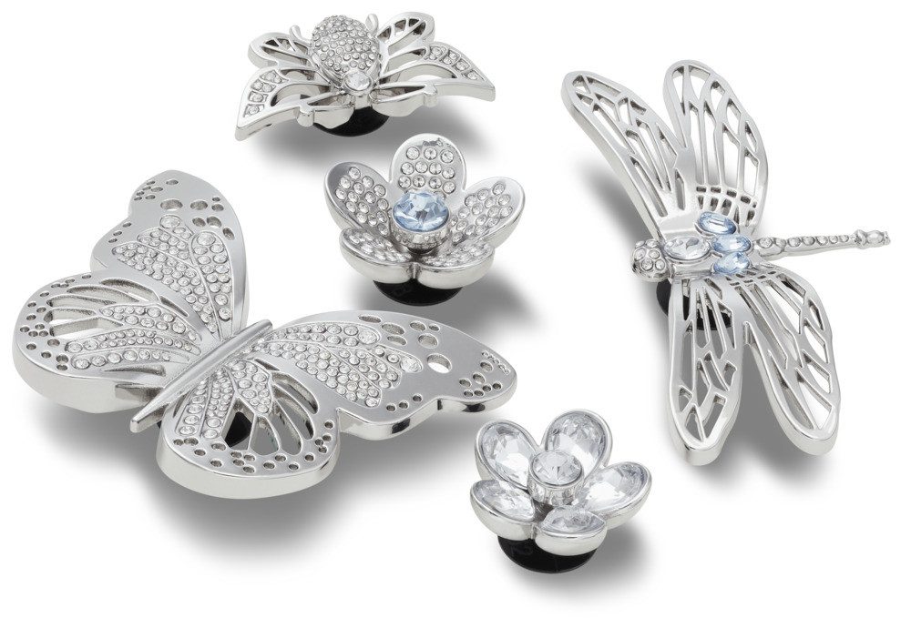 Crocs Schuhanstecker Jibbitz™ Silver Garden (Set, 5-tlg., Kein Spielzeug. Nicht für Kinder unter 3 Jahren geeignet), Elegante Schuhanstecker