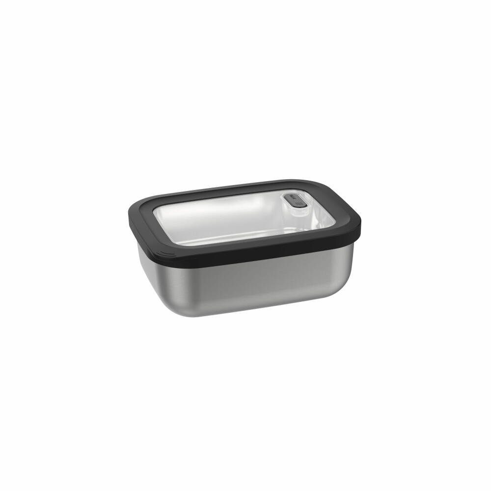 GEFU Frischhaltedose Provido 1.3 L, Edelstahl 18/8, mit gelasertem QR-Code