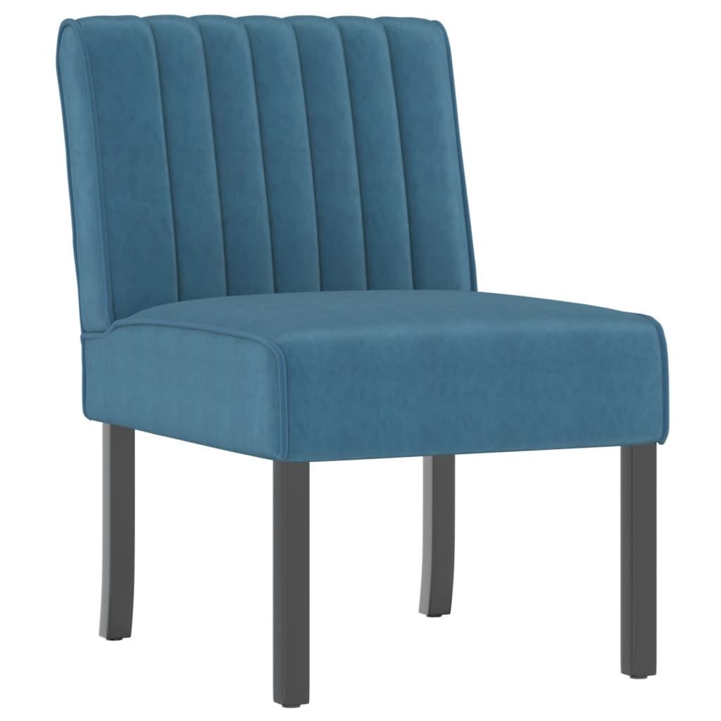 vidaXL Sessel Polsterstuhl Blau Samt günstig online kaufen