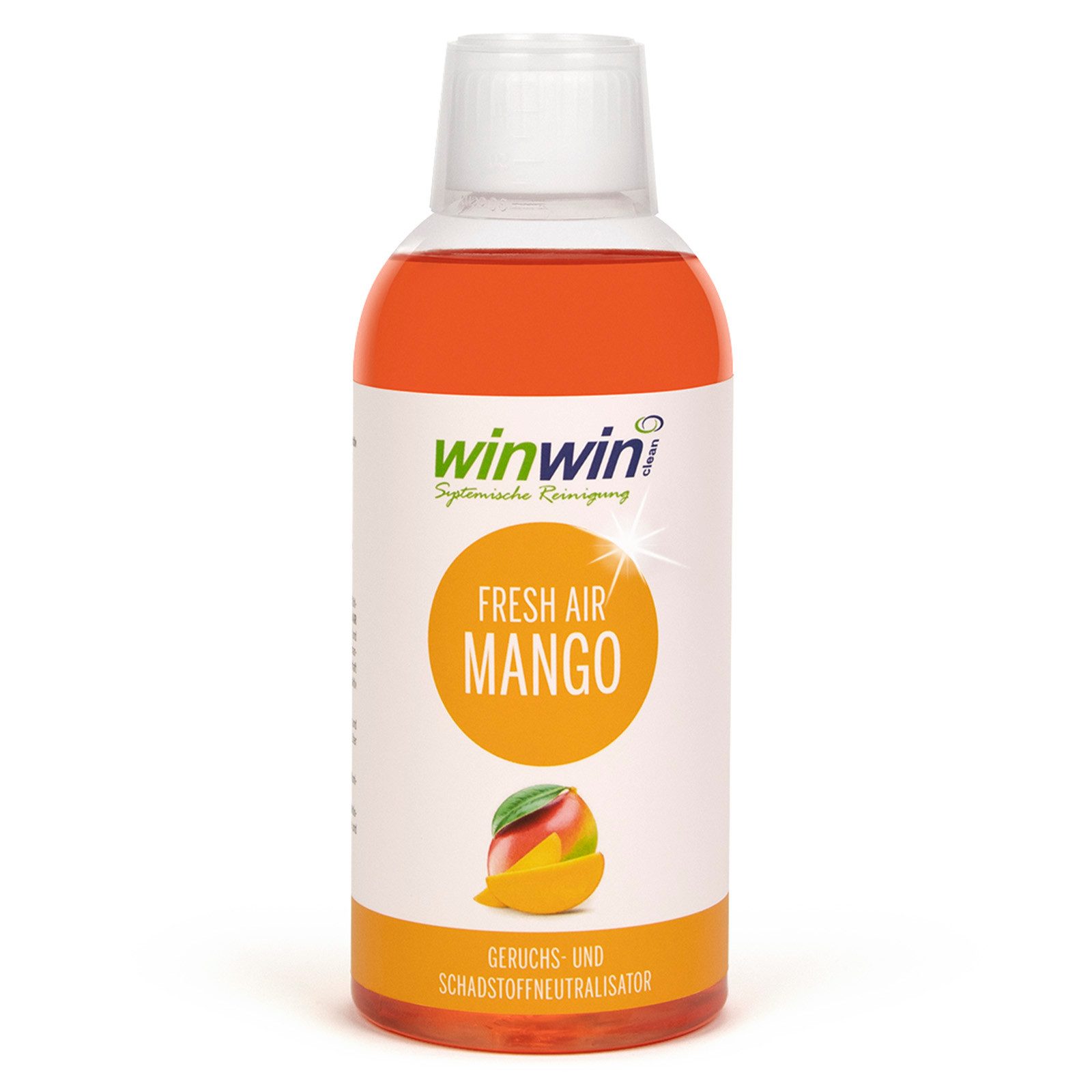 winwinCLEAN Raumduft Raumluftreiniger-Konzentrat MANGO Raumerfrischer Raumluftdeo (1x winwinCLEAN fresh AIR MANGO 500ml), Geruchsentferner,Geruchsneutralisierer,Reinigungsmittel,Air Purifier
