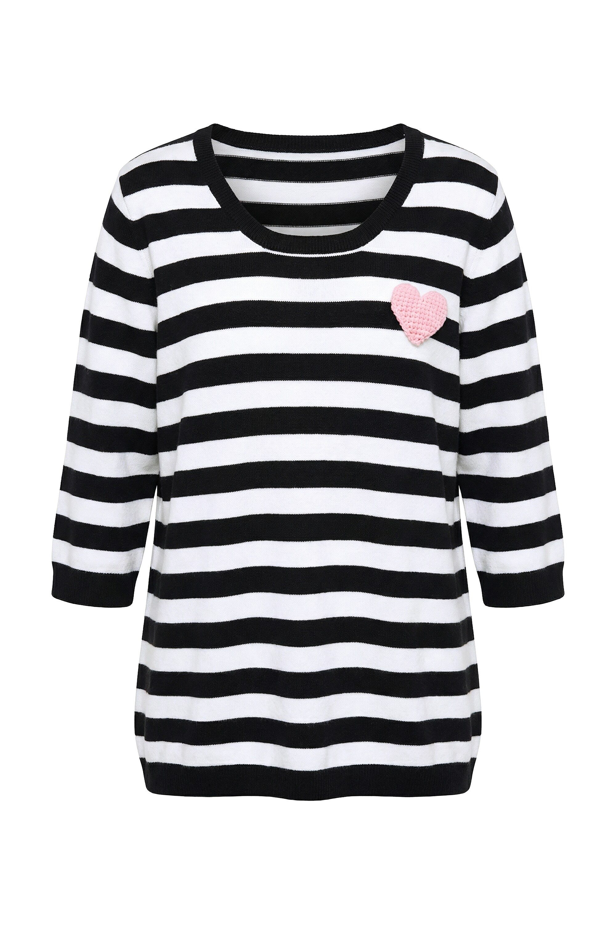 MIAMODA Strickpullover Strickshirt Komfort Fit Ringel günstig online kaufen