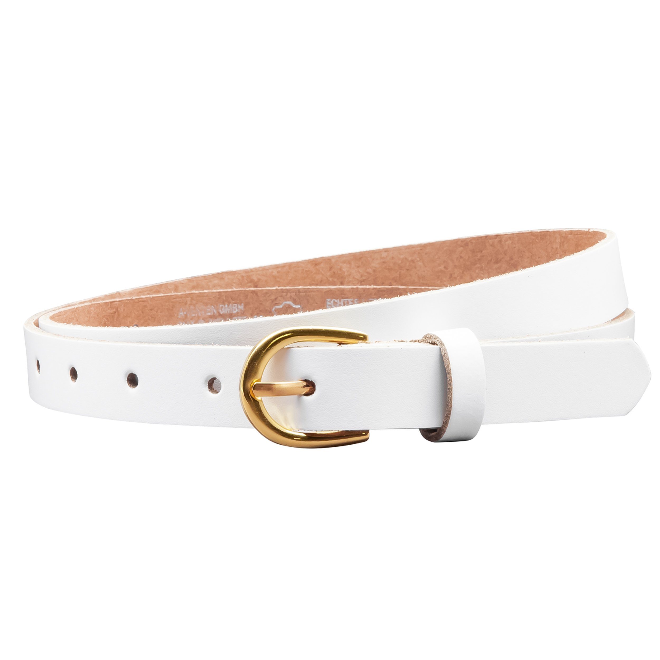 COLOGNEBELT Ledergürtel OM110-SL-Weiss MADE IN GERMANY, günstig online kaufen