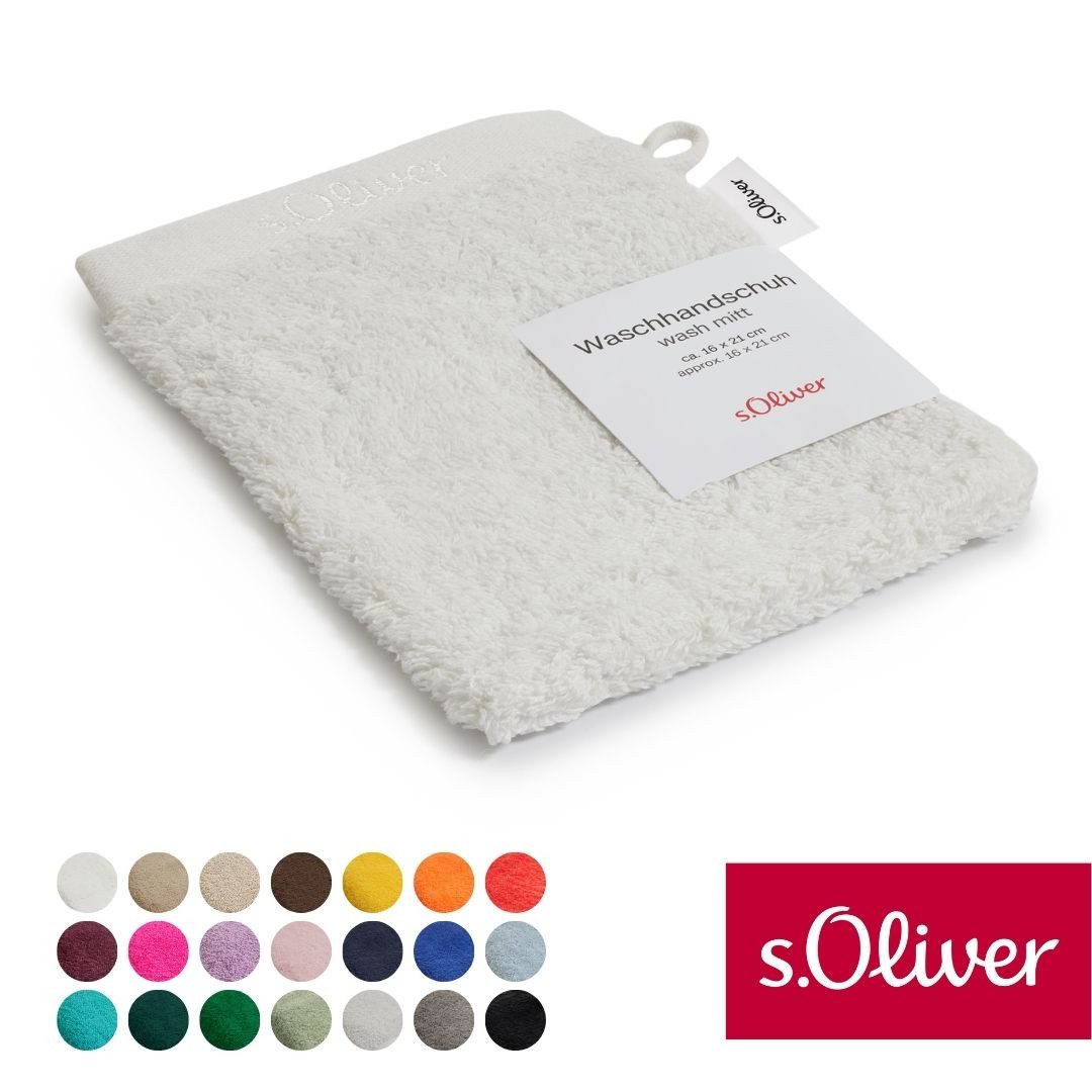 s.Oliver Waschhandschuh s.Oliver, Premium Qualität, 600 gr/m², auch als Sets erhältlich, Walkfrottier (1-St), große Farbauswahl, auch als Duschtuch, Handtuch, Gästetuch