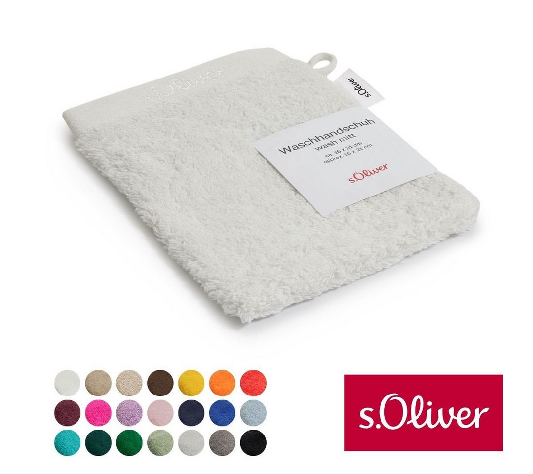 s.Oliver Waschhandschuh s.Oliver, Premium Qualität, 600 gr/m², auch als Sets erhältlich, Walkfrottier (1-St), große Farbauswahl, auch als Duschtuch, Handtuch, Gästetuch
