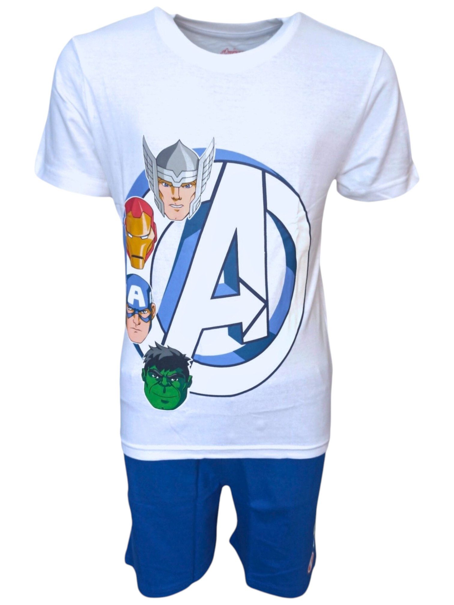 The AVENGERS Schlafanzug (2 tlg) Jungen Pyjama kurz - Shorty Gr. 104-134 cm