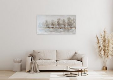 KUNSTLOFT Gemälde Ausflug aufs Land 120x60 cm, Leinwandbild 100% HANDGEMALT Wandbild Wohnzimmer